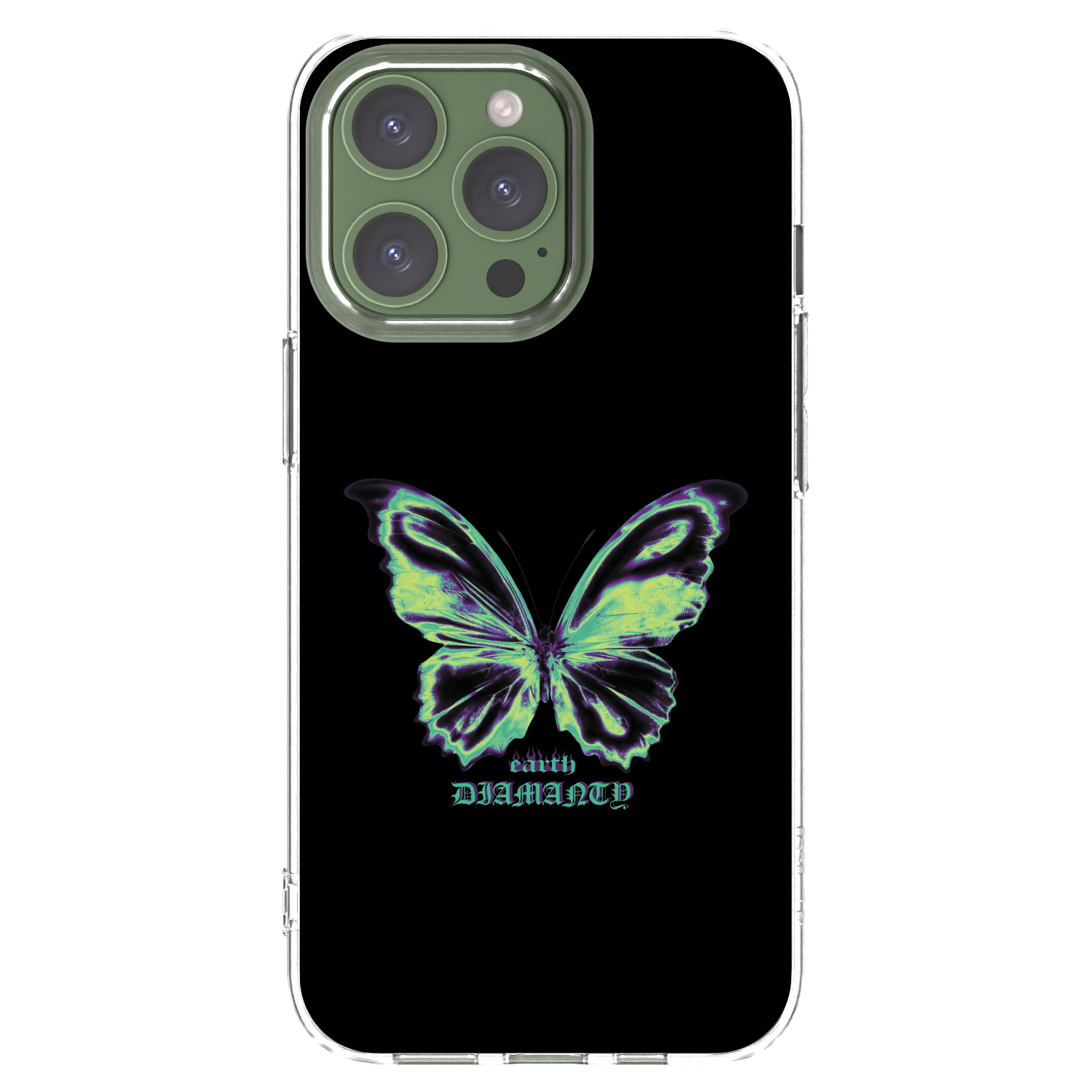 Picasee átlátszó szilikon tok az alábbi mobiltelefonokra Apple iPhone 13 Pro - Diamanty Blue
