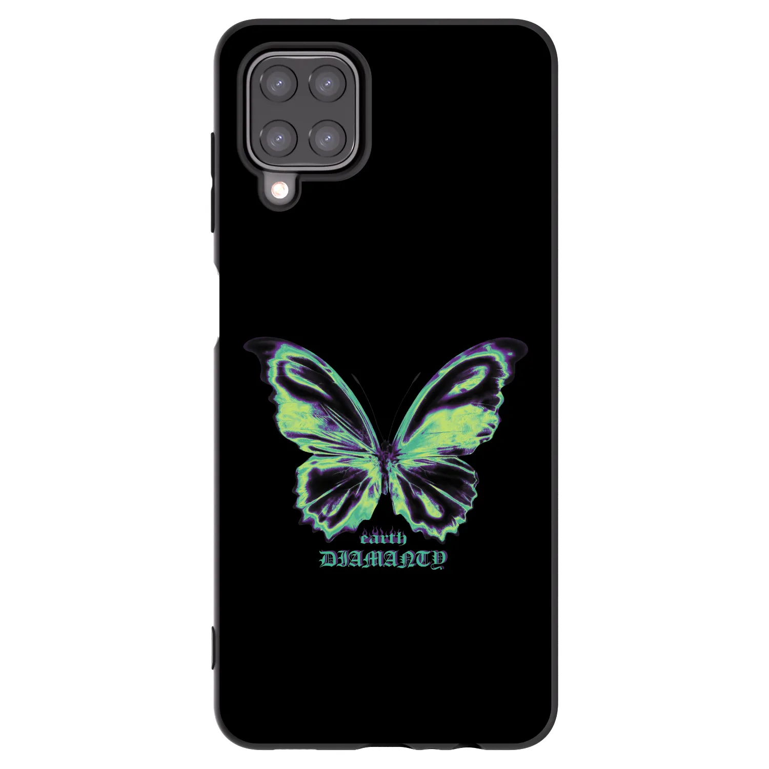 Picasee fekete szilikon tok az alábbi mobiltelefonokra Samsung Galaxy M12 M127F - Diamanty Blue