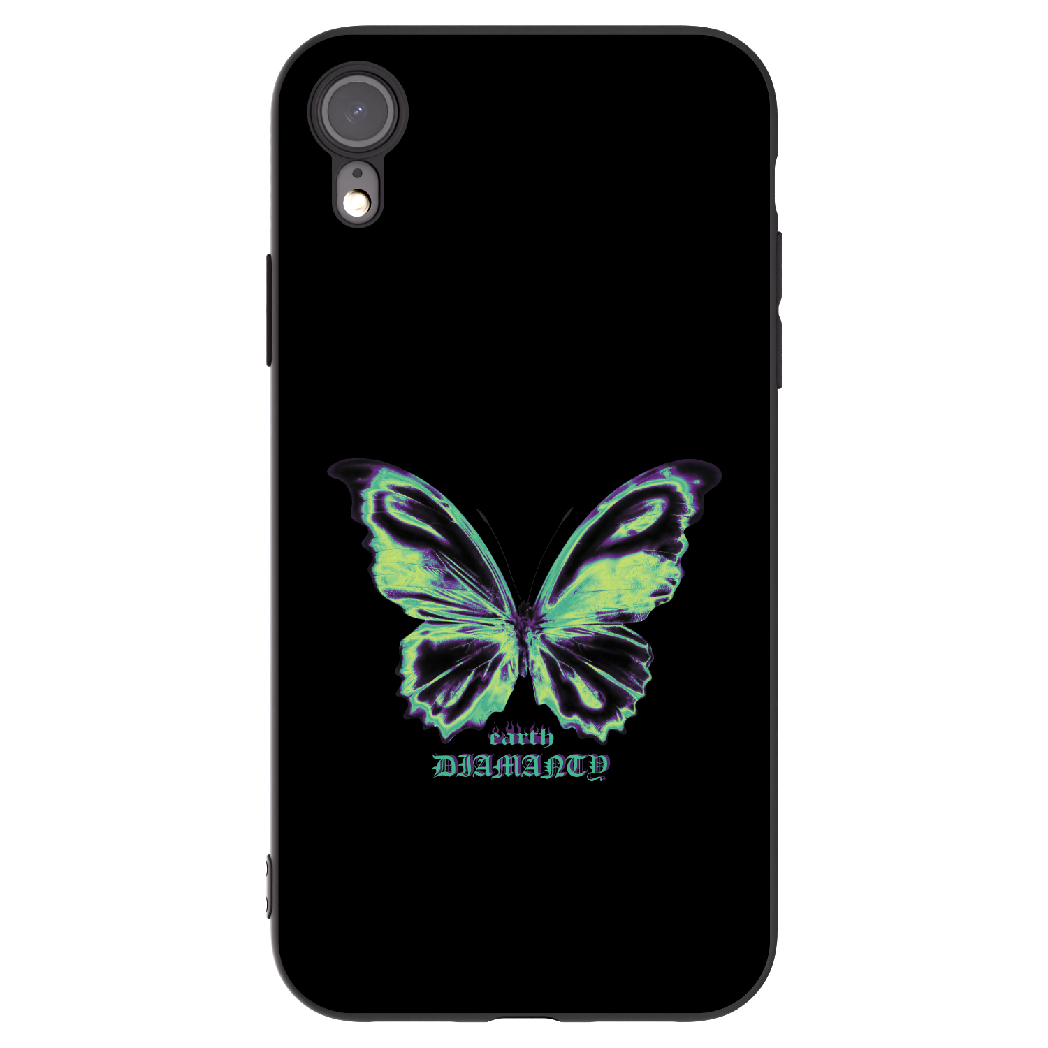 Picasee fekete szilikon tok az alábbi mobiltelefonokra Apple iPhone XR - Diamanty Blue