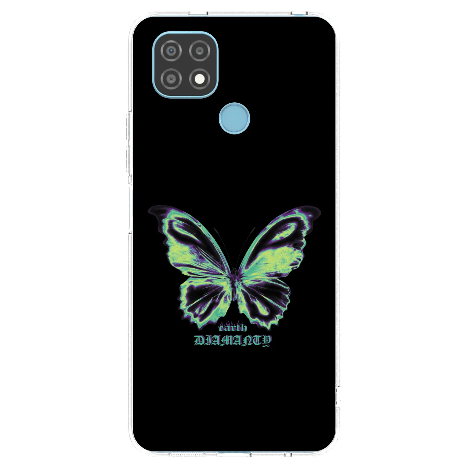 Picasee átlátszó szilikon tok az alábbi mobiltelefonokra Realme C21 - Diamanty Blue