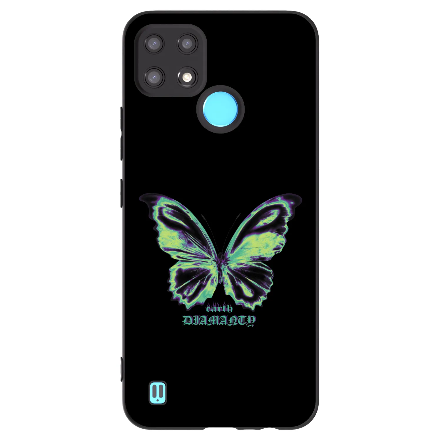 Picasee fekete szilikon tok az alábbi mobiltelefonokra Realme C21 - Diamanty Blue
