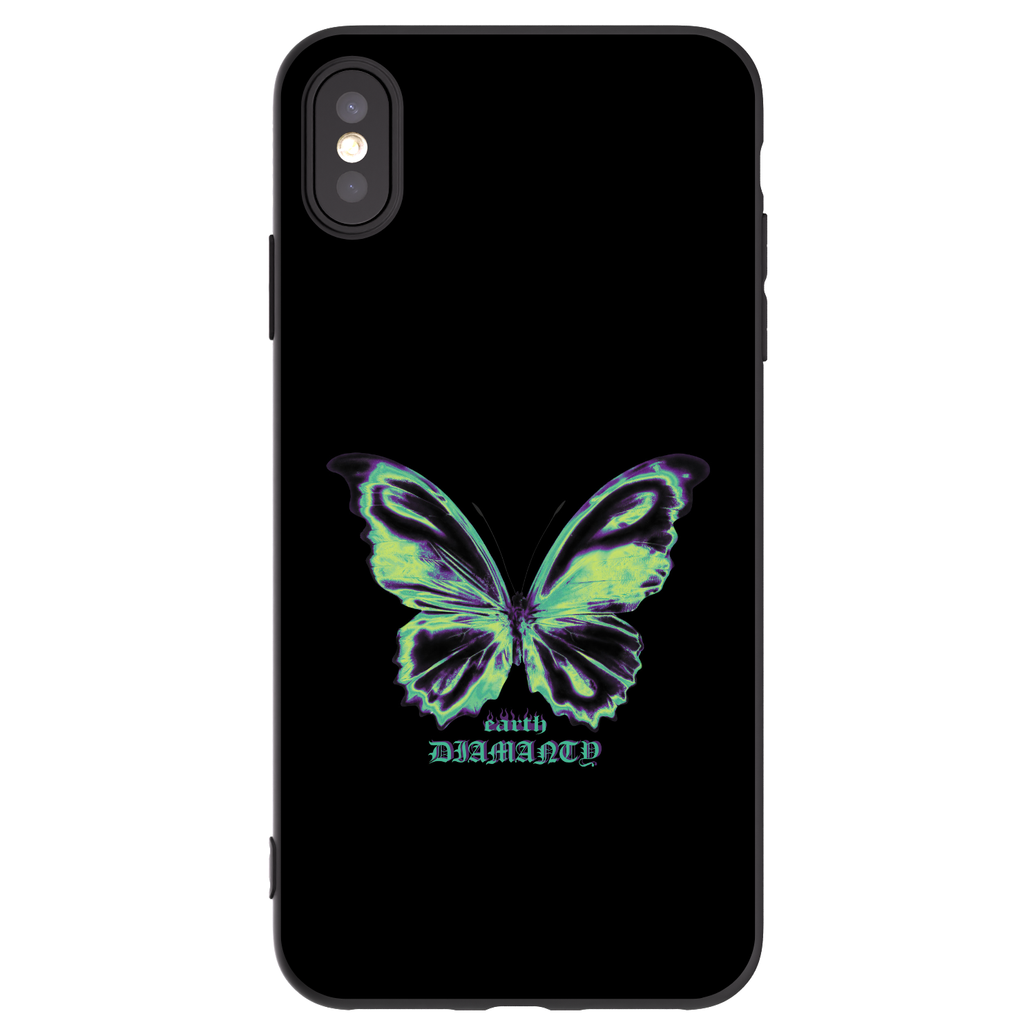 Picasee fekete szilikon tok az alábbi mobiltelefonokra Apple iPhone XS Max - Diamanty Blue