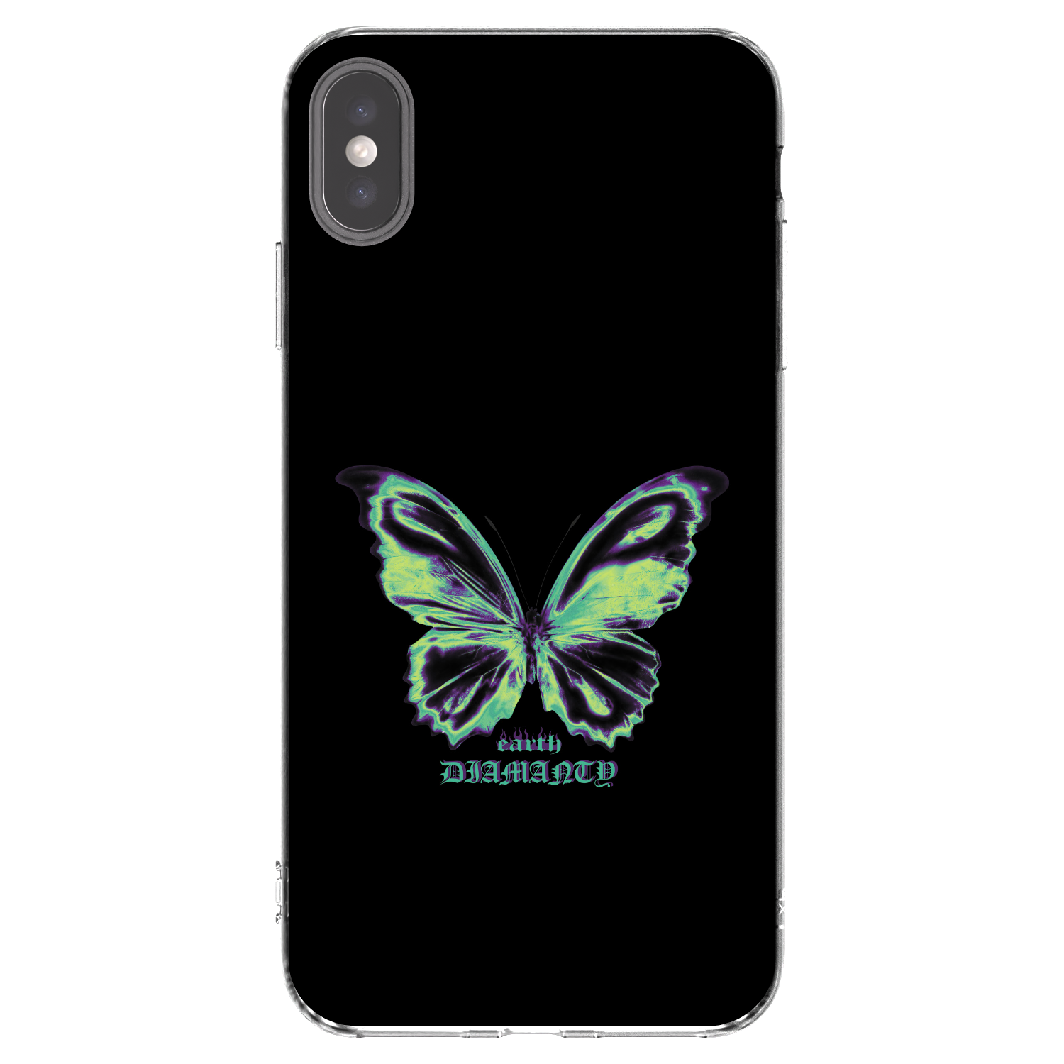 Picasee átlátszó szilikon tok az alábbi mobiltelefonokra Apple iPhone XS Max - Diamanty Blue