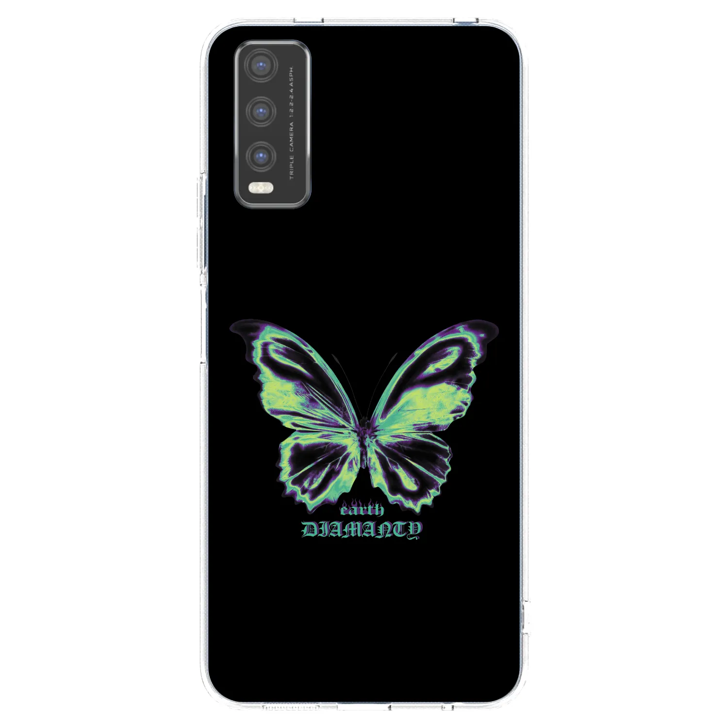 Picasee átlátszó szilikon tok az alábbi mobiltelefonokra Vivo Y20s - Diamanty Blue
