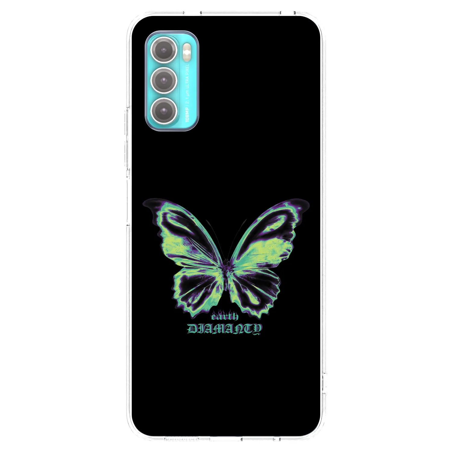 Picasee átlátszó szilikon tok az alábbi mobiltelefonokra Motorola Moto G60 - Diamanty Blue