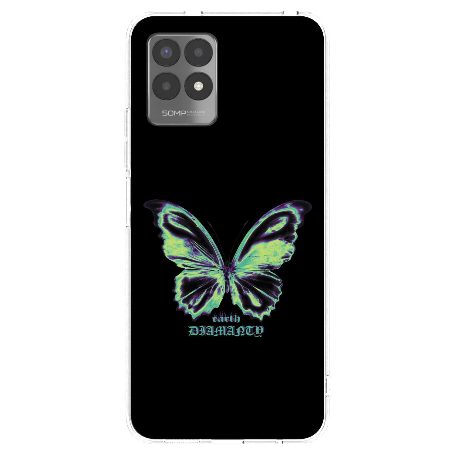 Picasee átlátszó szilikon tok az alábbi mobiltelefonokra Realme 8i - Diamanty Blue