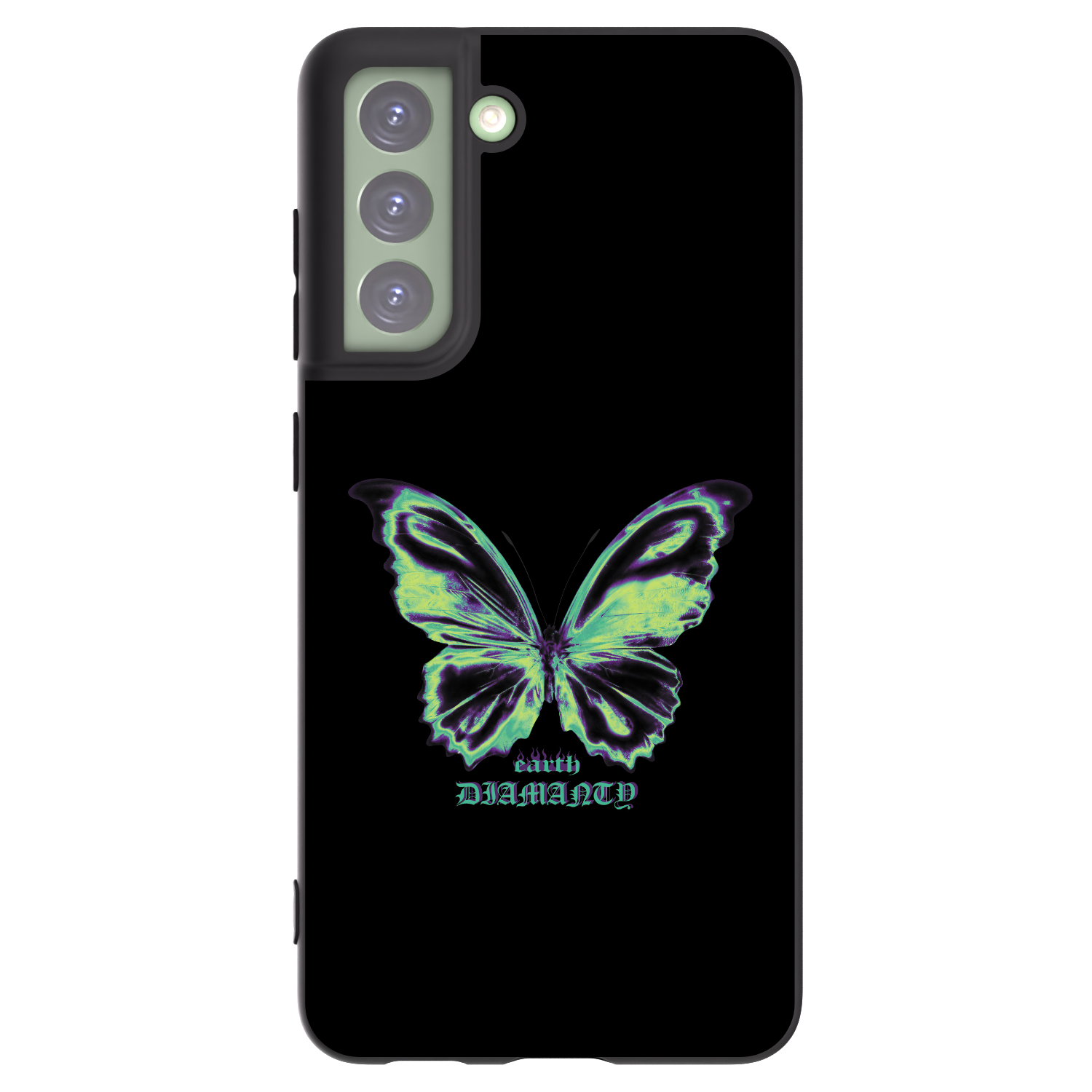 Picasee fekete szilikon tok az alábbi mobiltelefonokra Samsung Galaxy S21 FE 5G - Diamanty Blue