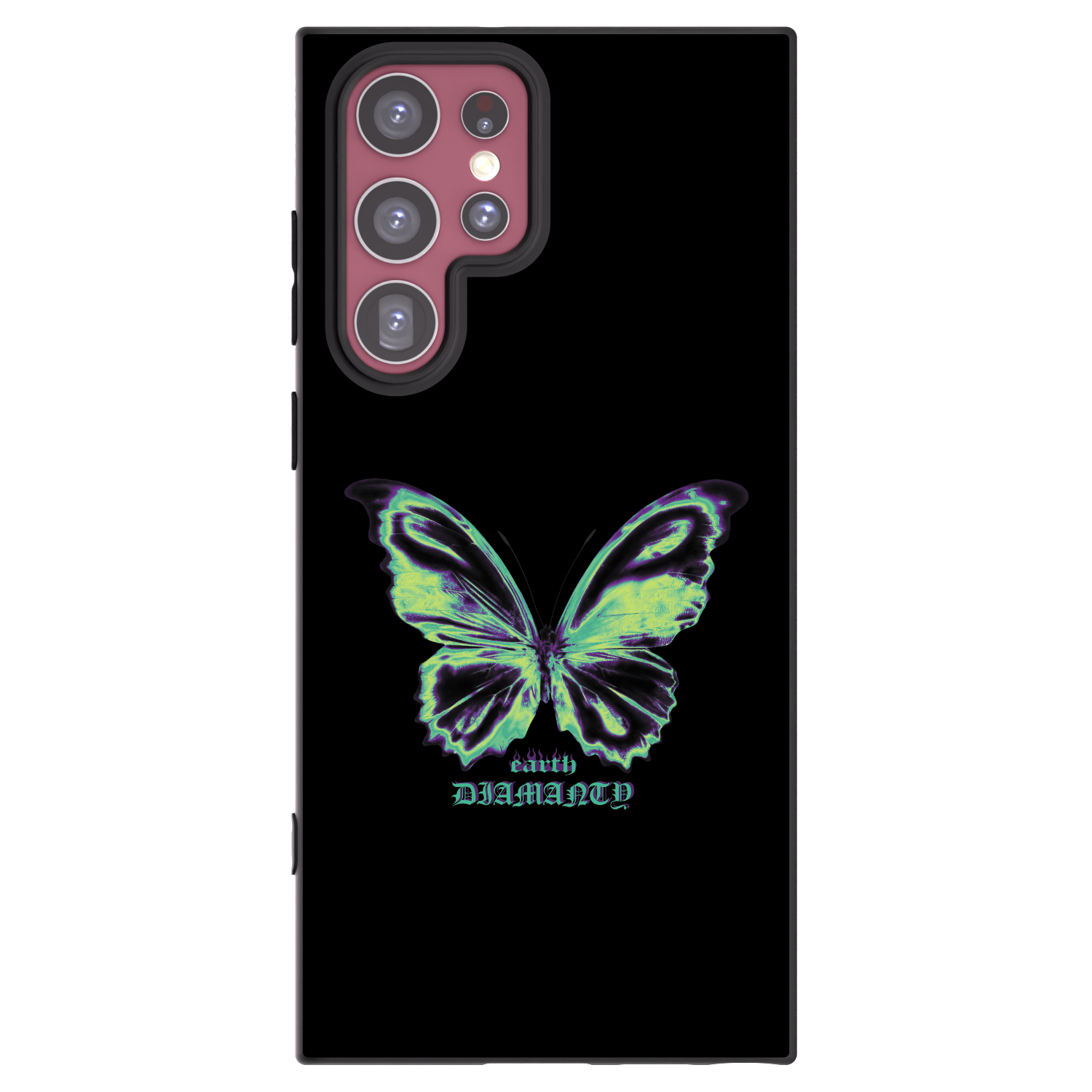 Picasee fekete szilikon tok az alábbi mobiltelefonokra Samsung Galaxy S22 Ultra 5G - Diamanty Blue