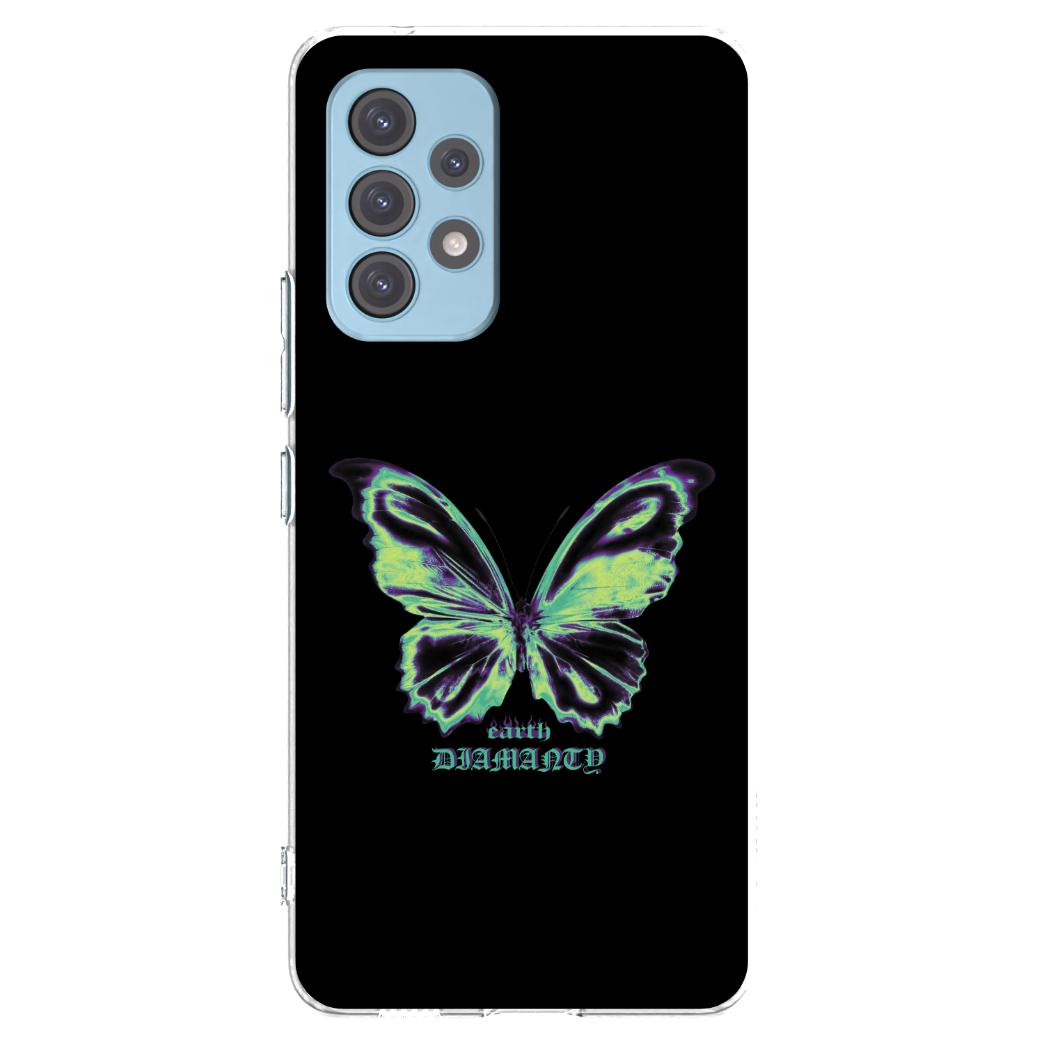 Picasee átlátszó szilikon tok az alábbi mobiltelefonokra Samsung Galaxy A53 5G A536 - Diamanty Blue