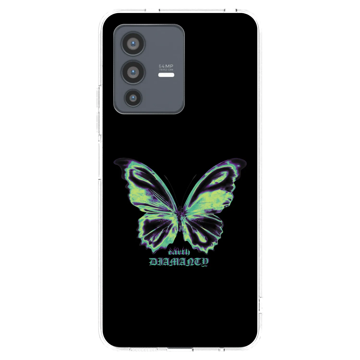 Picasee átlátszó szilikon tok az alábbi mobiltelefonokra Vivo V23 5G - Diamanty Blue
