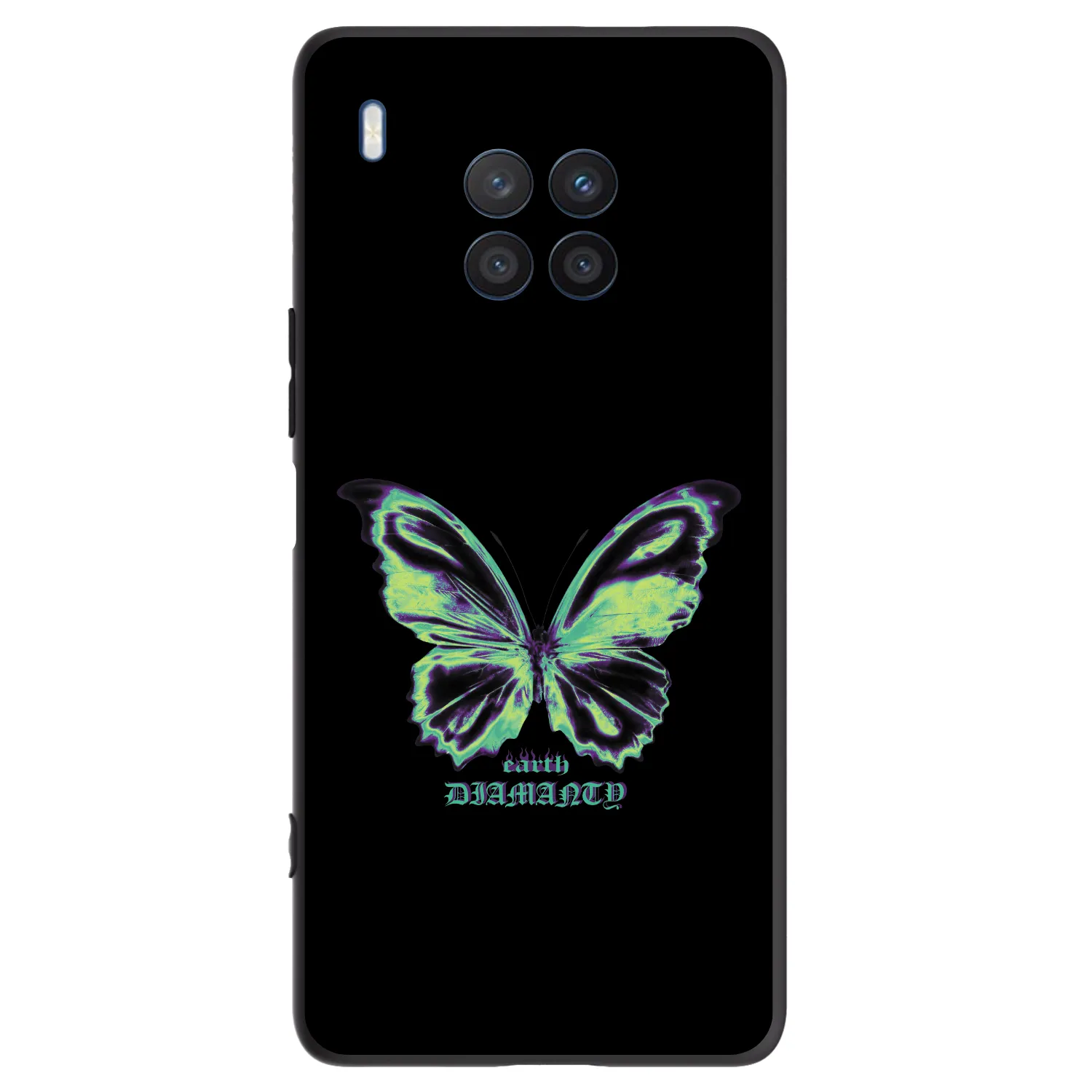 Picasee fekete szilikon tok az alábbi mobiltelefonokra Honor 50 Lite - Diamanty Blue