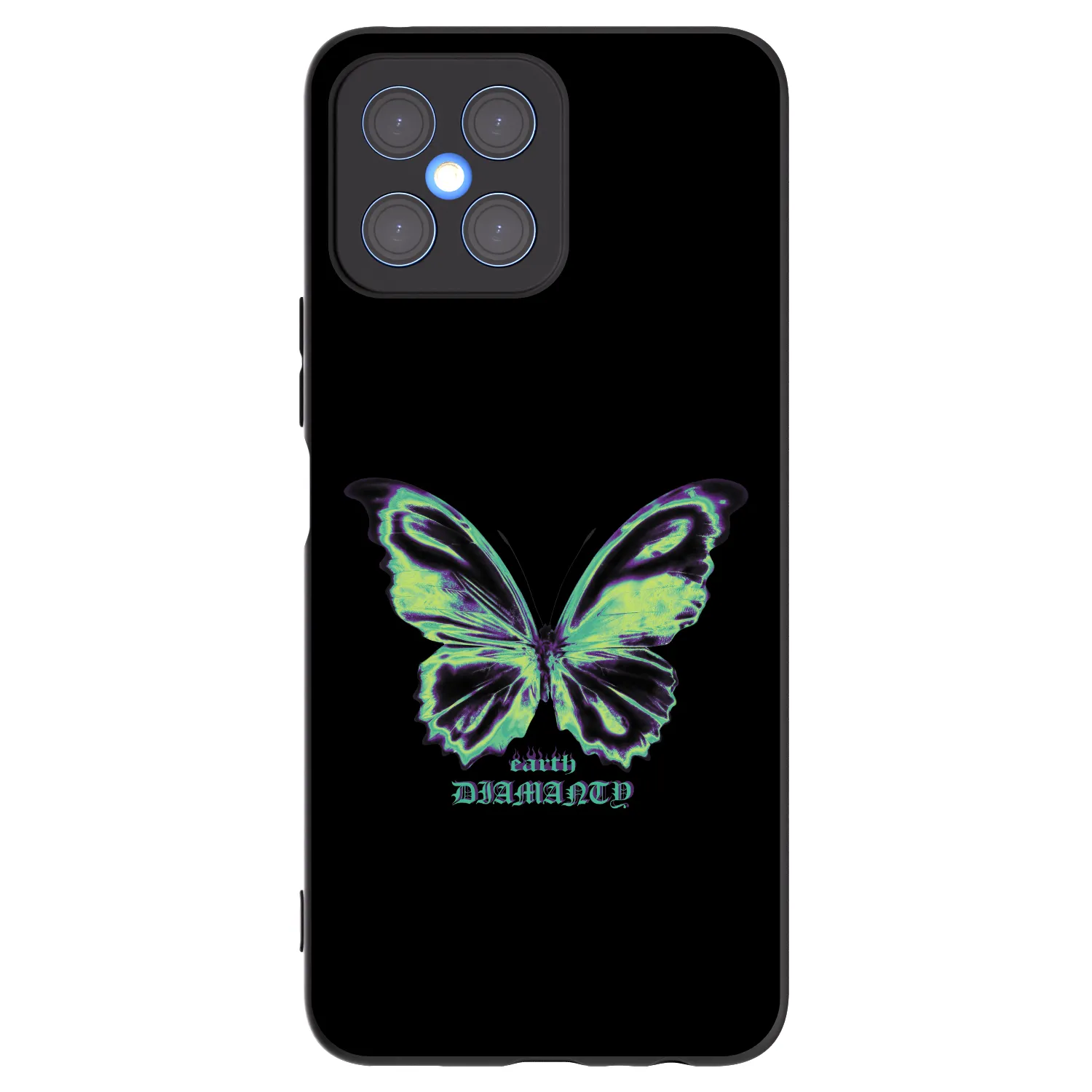 Picasee fekete szilikon tok az alábbi mobiltelefonokra Honor X8 4G - Diamanty Blue