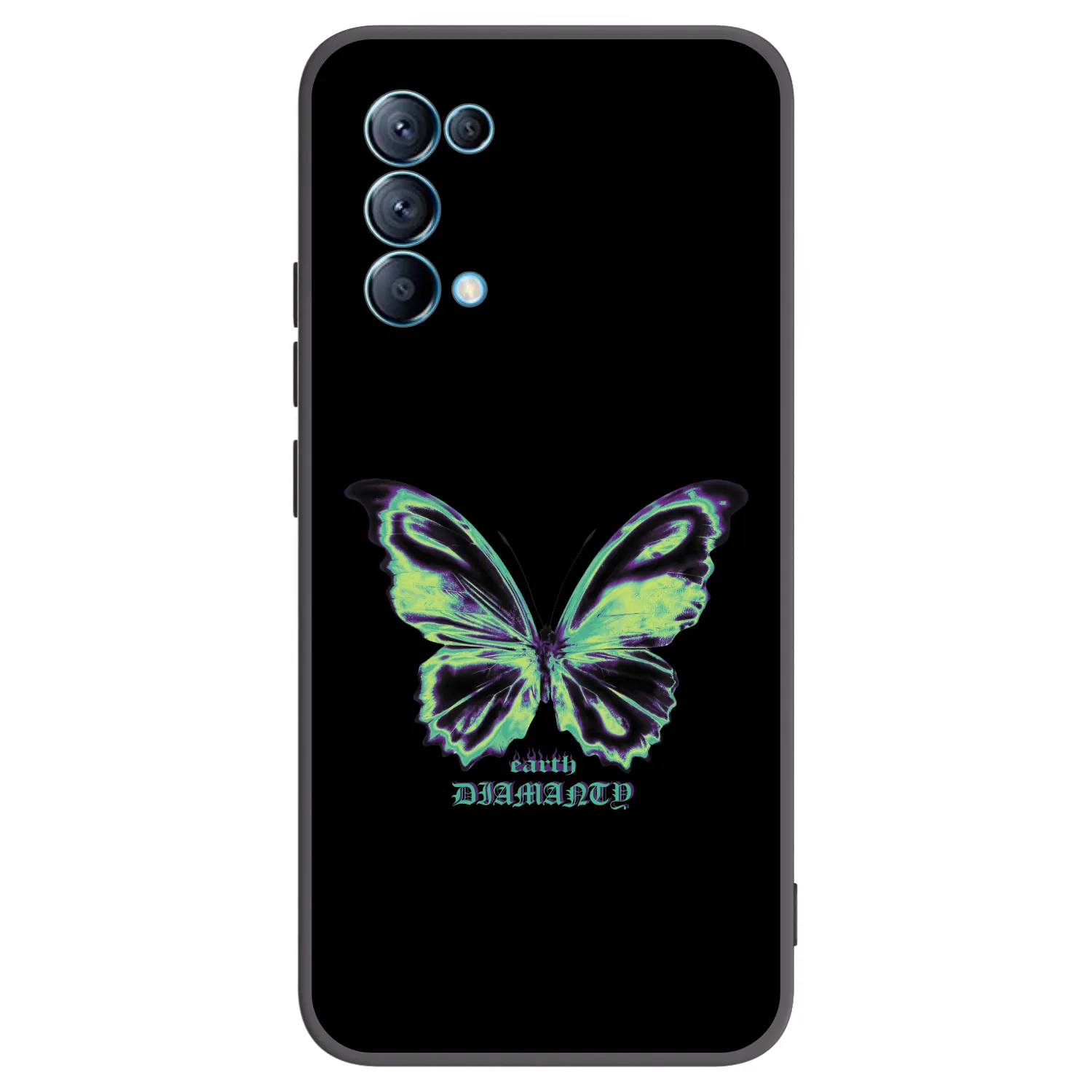 Picasee fekete szilikon tok az alábbi mobiltelefonokra OPPO Reno 5 5G - Diamanty Blue