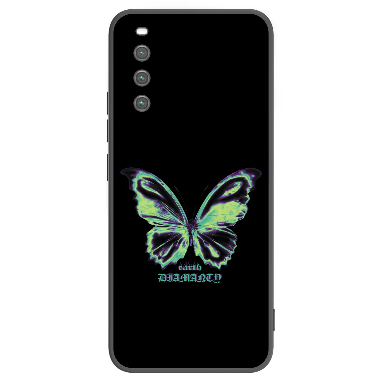 Picasee fekete szilikon tok az alábbi mobiltelefonokra Sony Xperia 10 IV 5G - Diamanty Blue