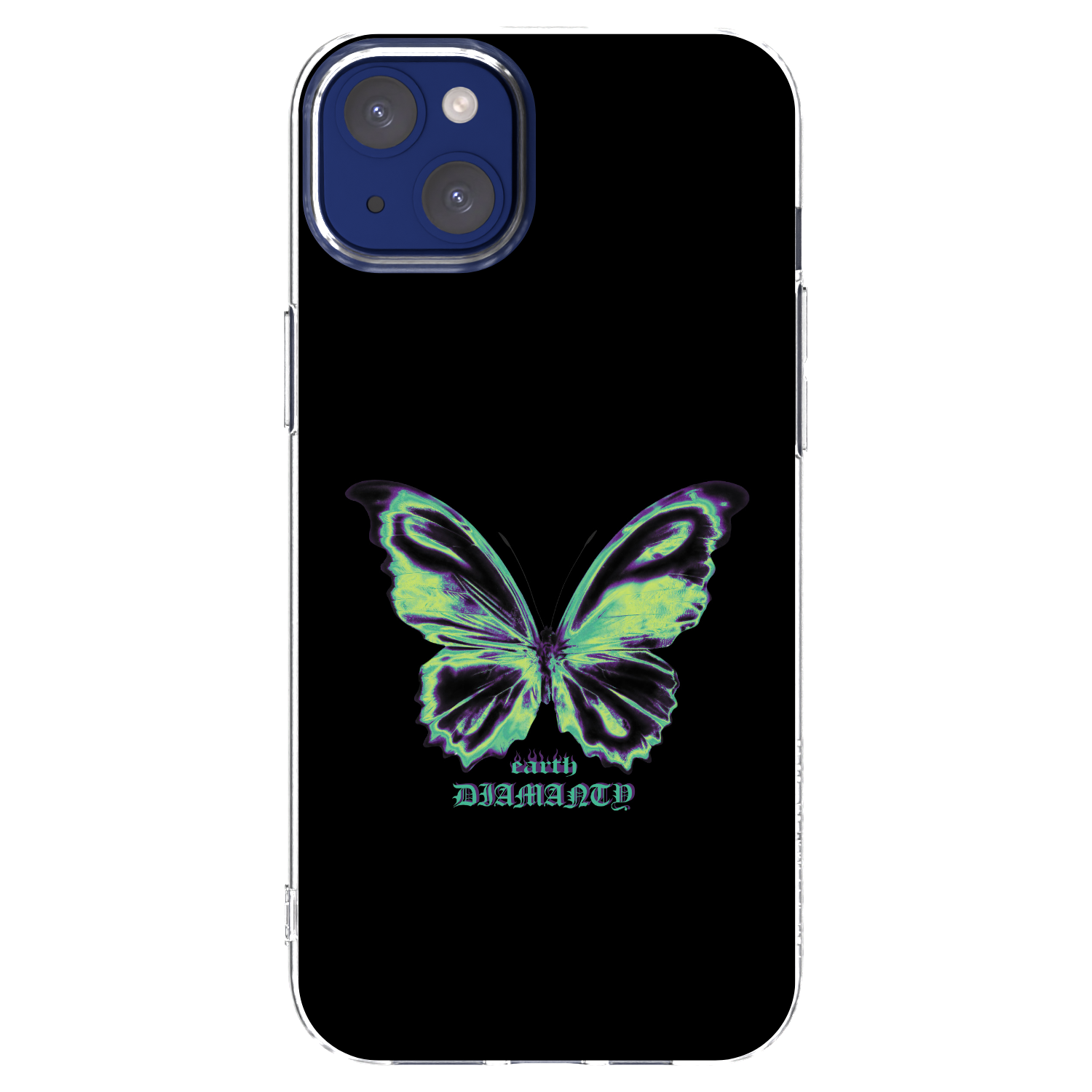 Picasee átlátszó szilikon tok az alábbi mobiltelefonokra Apple iPhone 14 Plus - Diamanty Blue