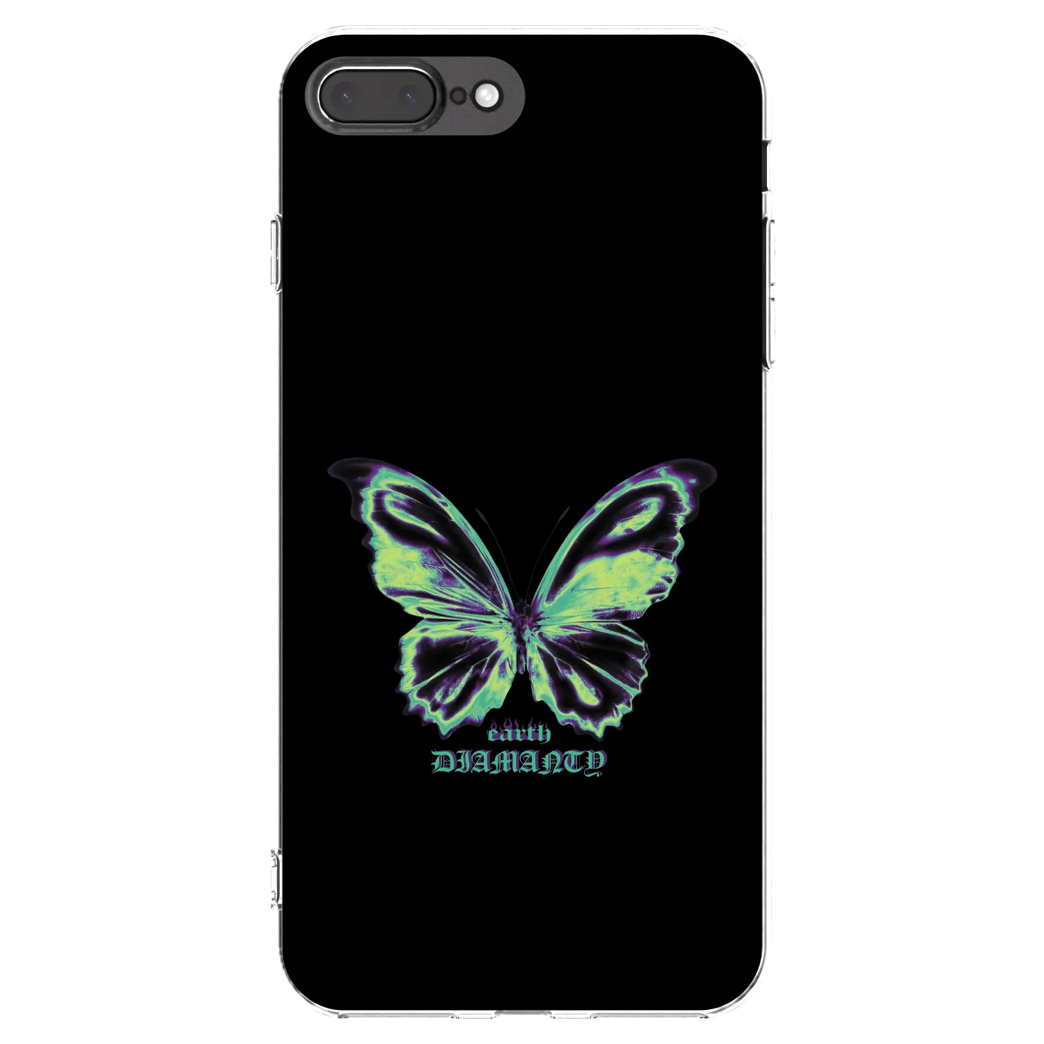 Picasee átlátszó szilikon tok az alábbi mobiltelefonokra Apple iPhone 8 Plus - Diamanty Blue