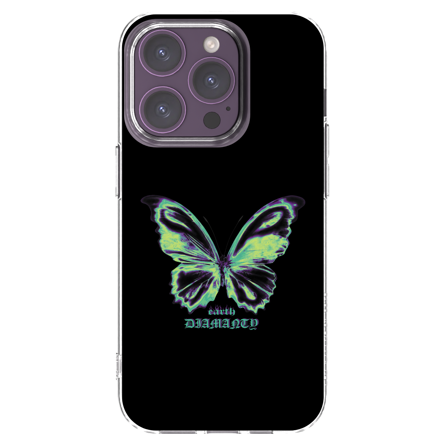 Picasee átlátszó szilikon tok az alábbi mobiltelefonokra Apple iPhone 14 Pro - Diamanty Blue