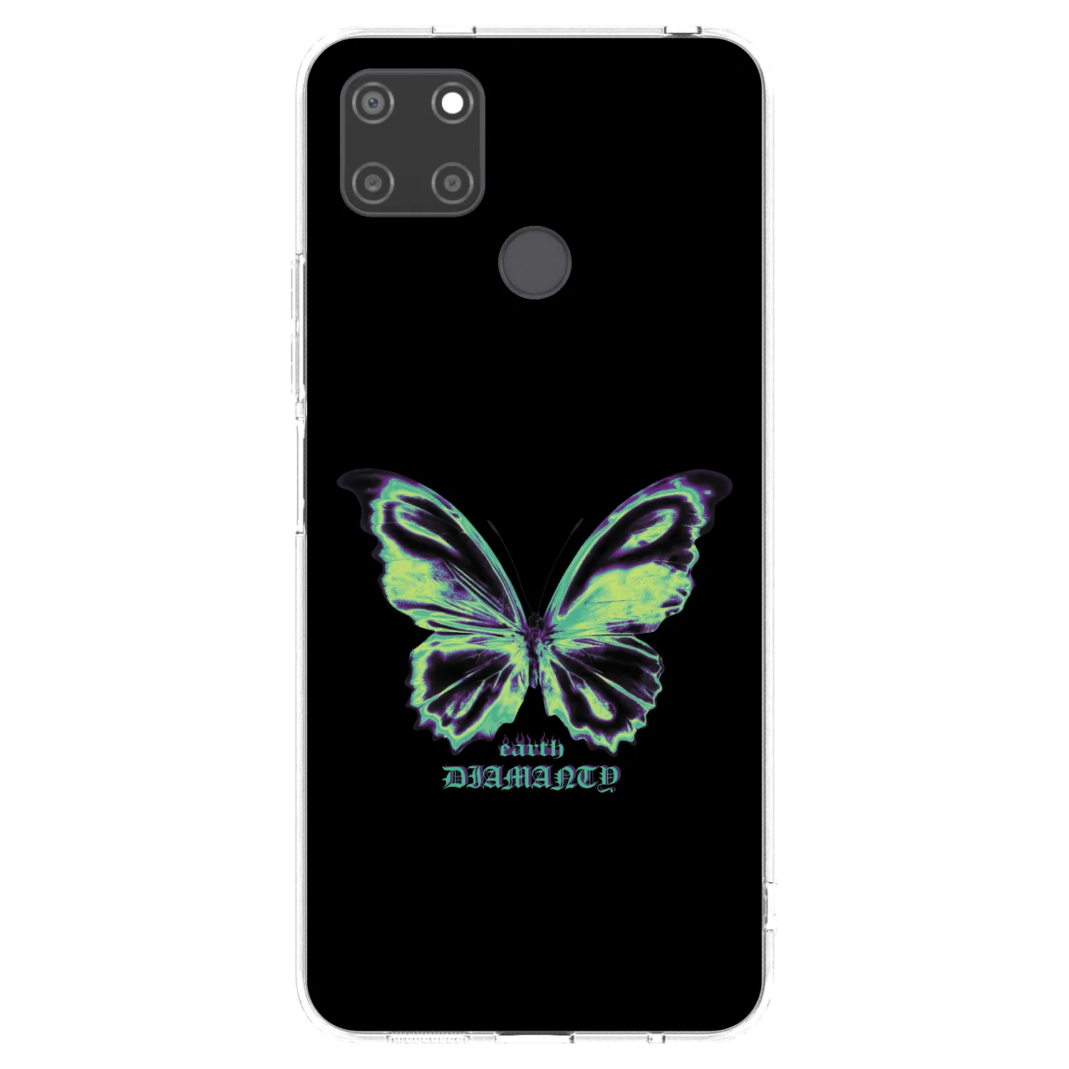 Picasee átlátszó szilikon tok az alábbi mobiltelefonokra Realme C21Y - Diamanty Blue