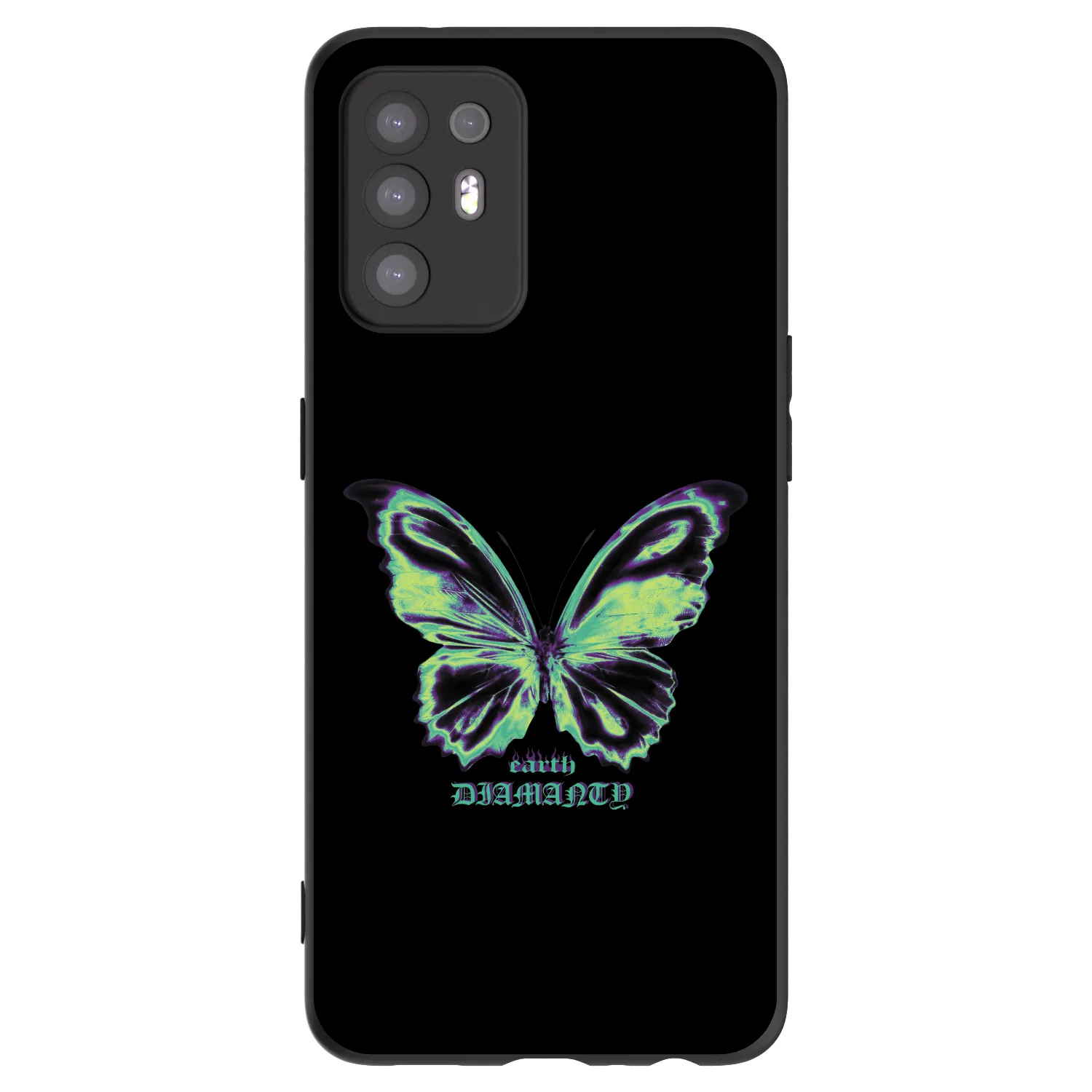 Picasee fekete szilikon tok az alábbi mobiltelefonokra OPPO A94 5G - Diamanty Blue