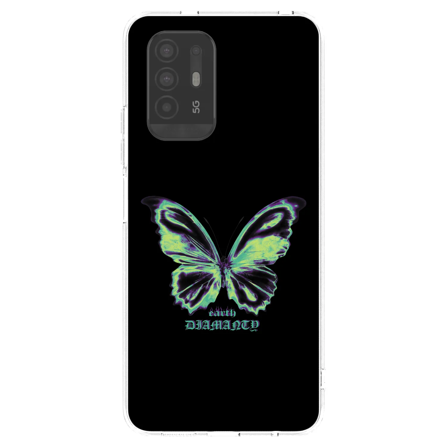 Picasee átlátszó szilikon tok az alábbi mobiltelefonokra OPPO A94 5G - Diamanty Blue