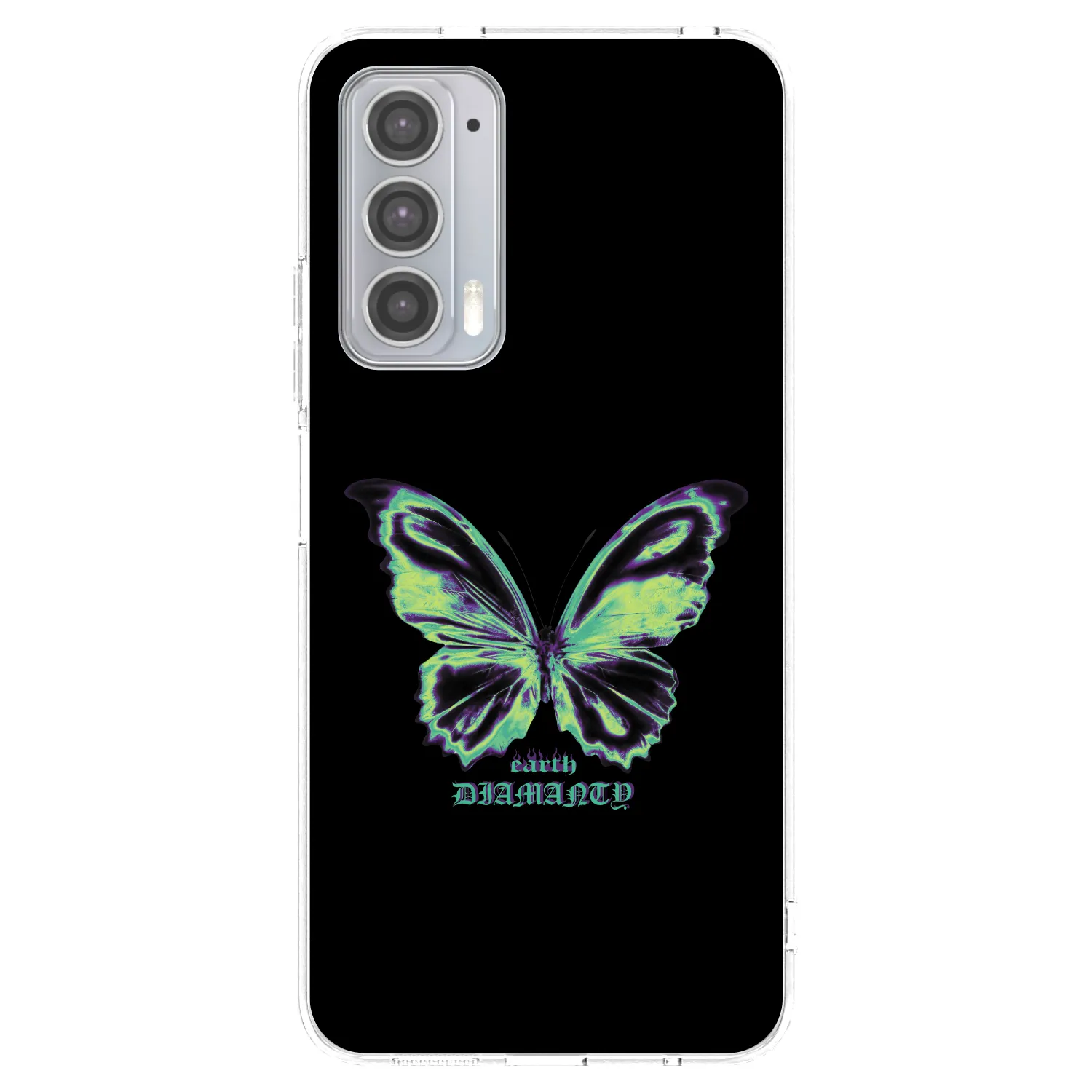 Picasee átlátszó szilikon tok az alábbi mobiltelefonokra Motorola Edge 20 - Diamanty Blue