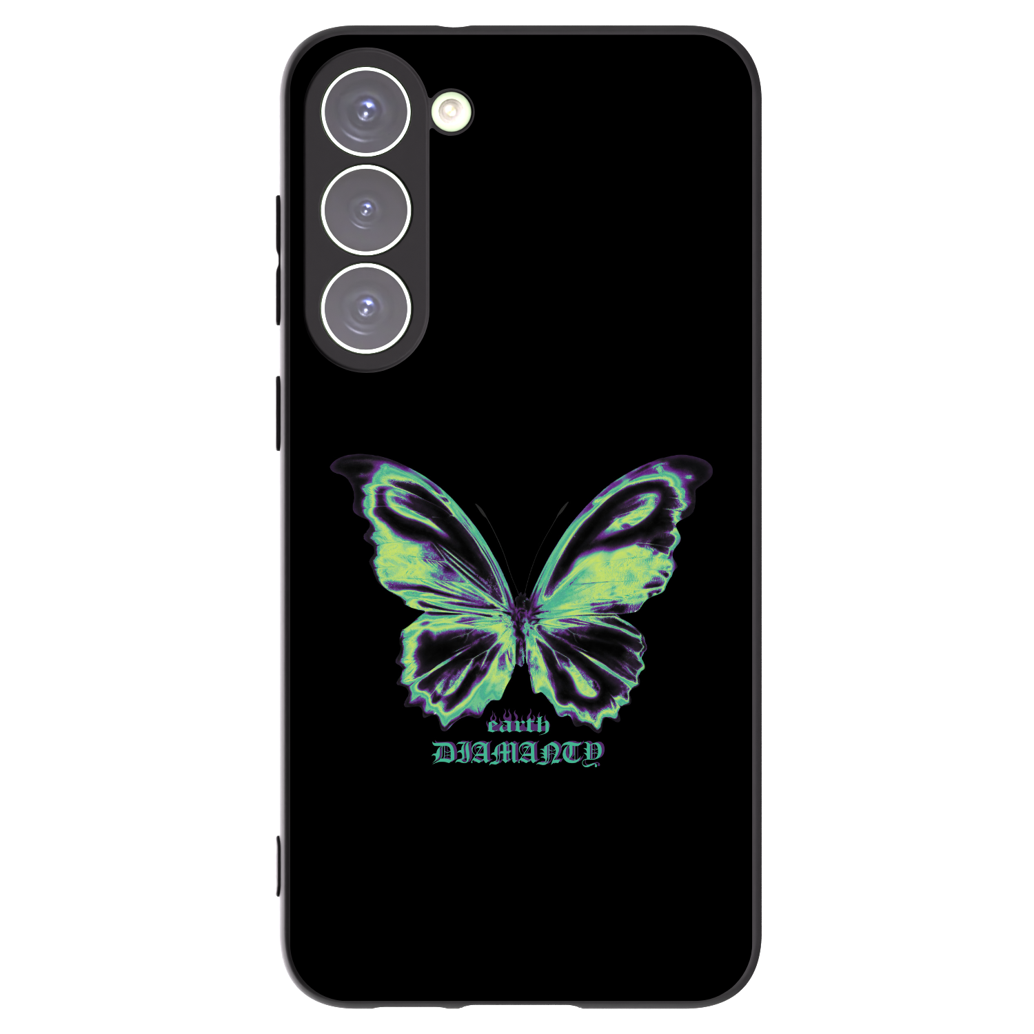 Picasee fekete szilikon tok az alábbi mobiltelefonokra Samsung Galaxy S23+ 5G - Diamanty Blue