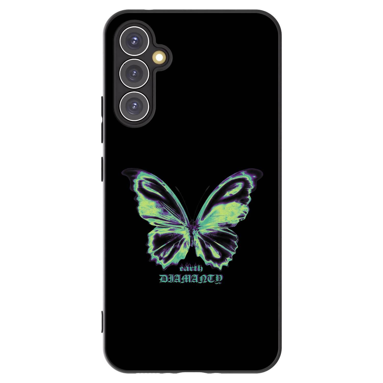 Picasee fekete szilikon tok az alábbi mobiltelefonokra Samsung Galaxy A34 5G A346B - Diamanty Blue