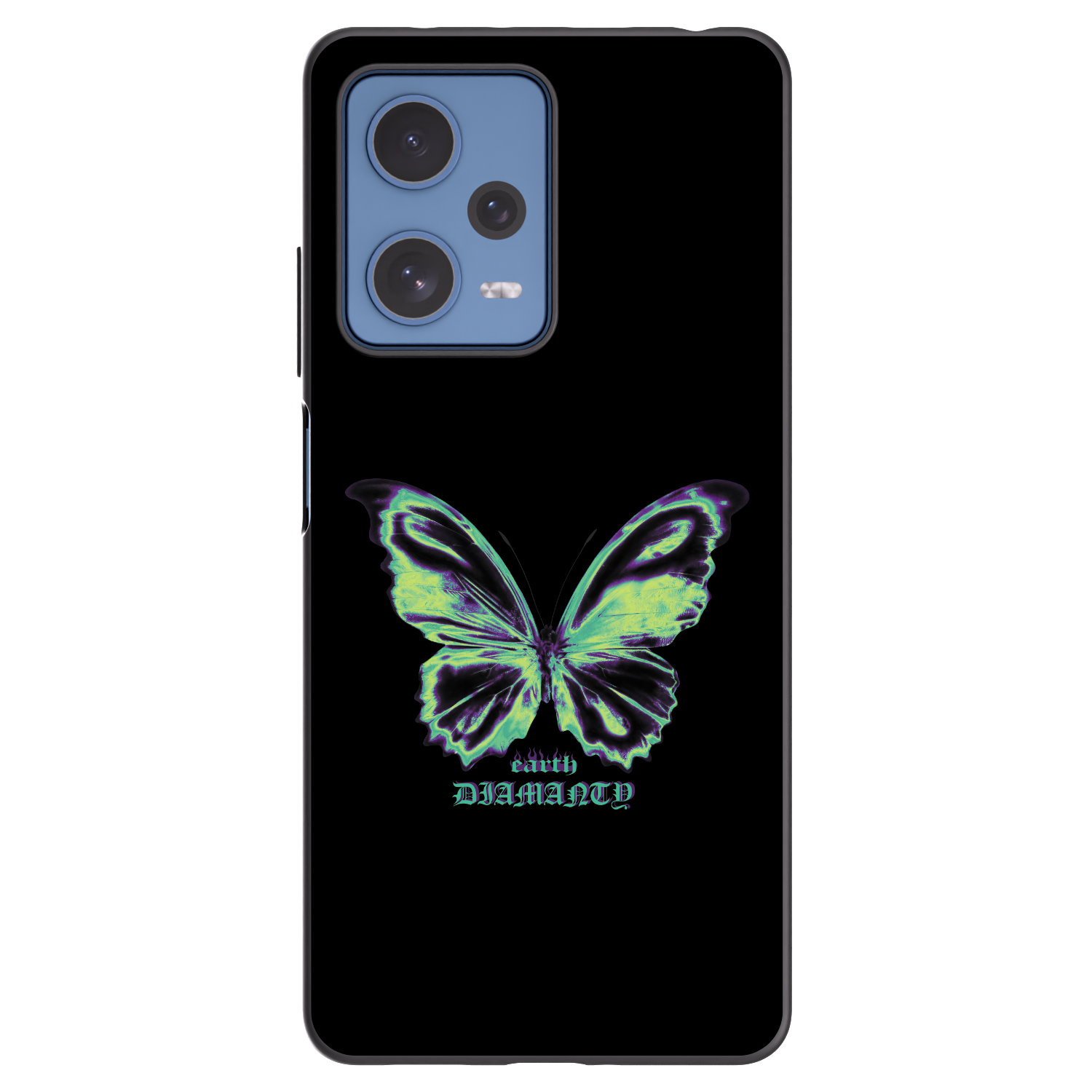 Picasee fekete szilikon tok az alábbi mobiltelefonokra Xiaomi Redmi Note 12 Pro 5G - Diamanty Blue