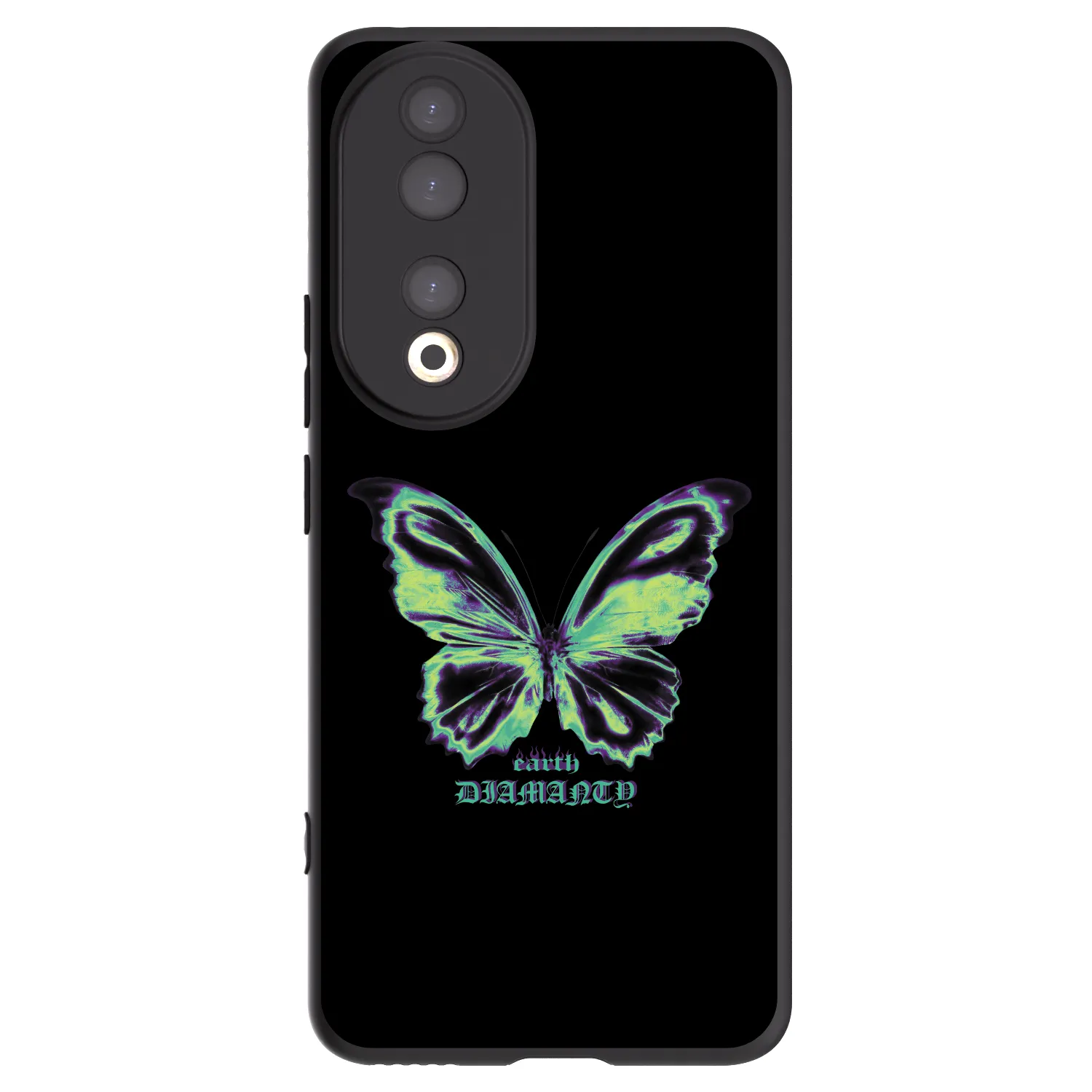 Picasee fekete szilikon tok az alábbi mobiltelefonokra Honor 90 5G - Diamanty Blue