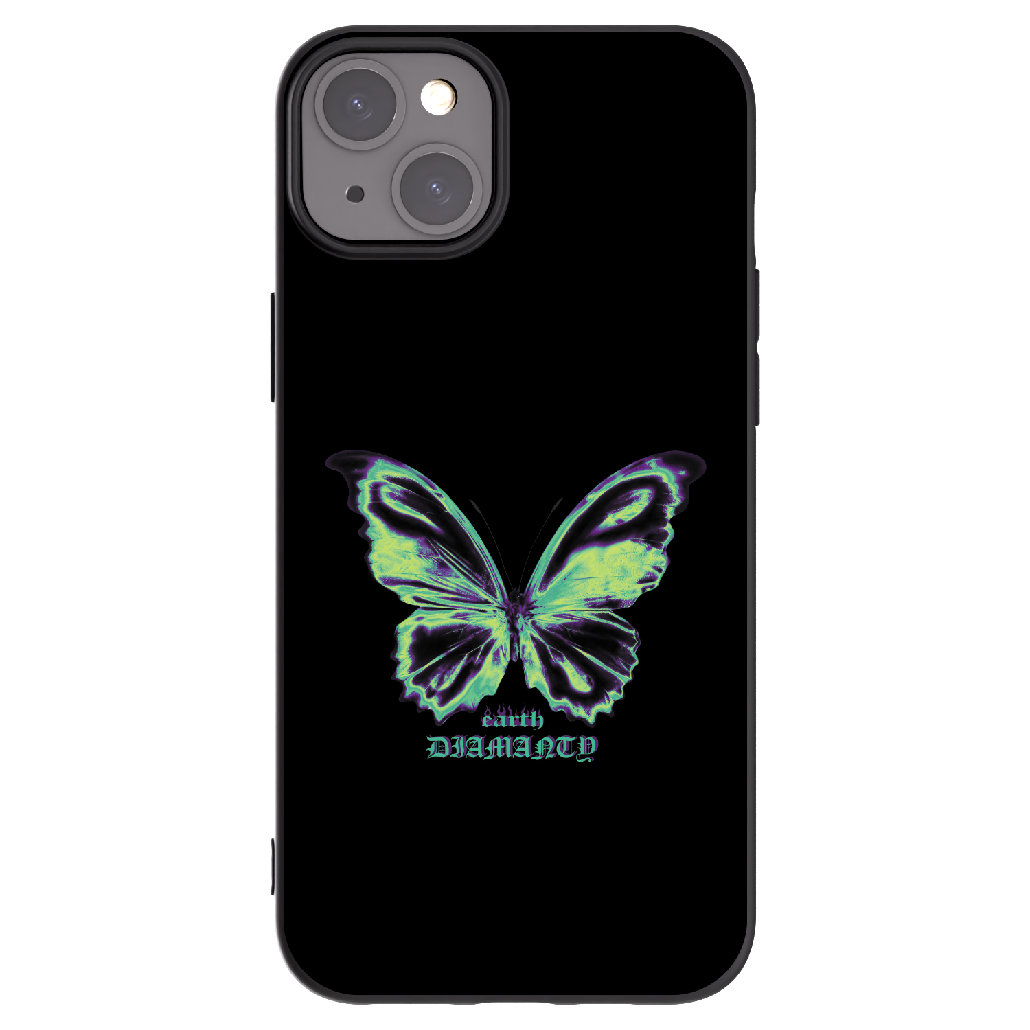 Picasee fekete szilikon tok az alábbi mobiltelefonokra Apple iPhone 15 Plus - Diamanty Blue