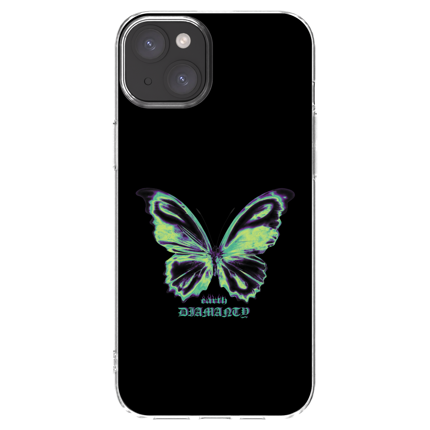 Picasee átlátszó szilikon tok az alábbi mobiltelefonokra Apple iPhone 15 Plus - Diamanty Blue