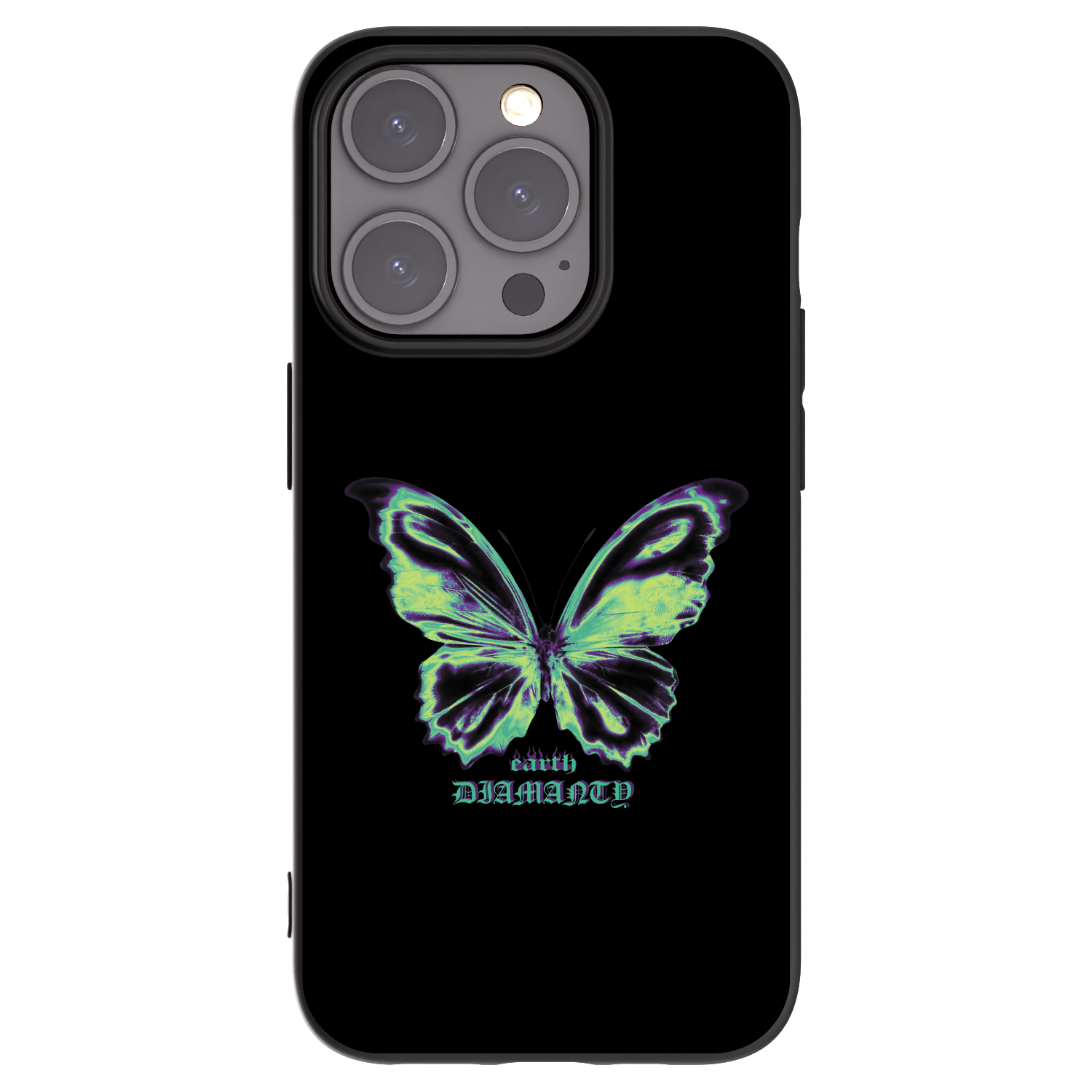 Picasee fekete szilikon tok az alábbi mobiltelefonokra Apple iPhone 15 Pro - Diamanty Blue