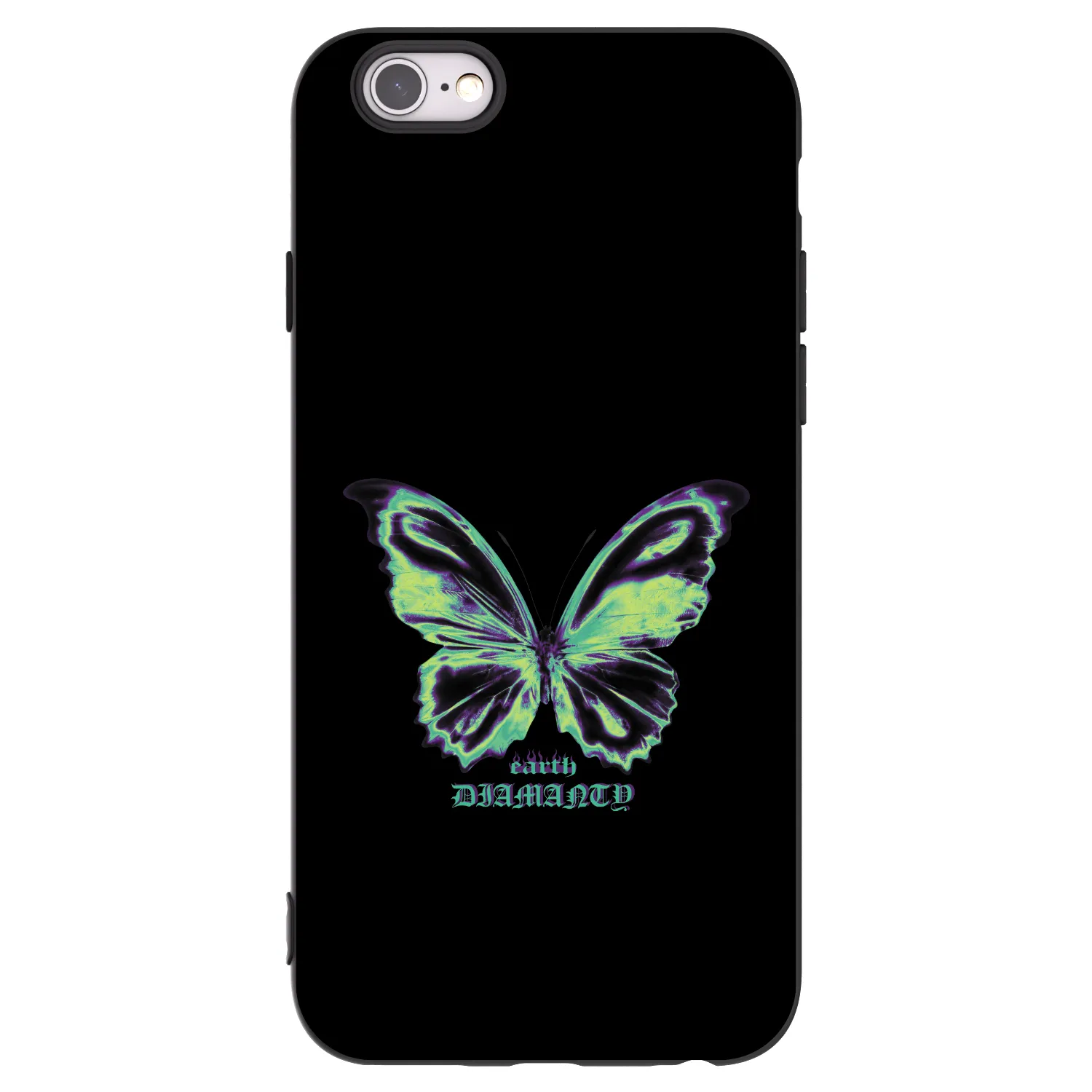 Picasee fekete szilikon tok az alábbi mobiltelefonokra Apple iPhone 6/6S - Diamanty Blue