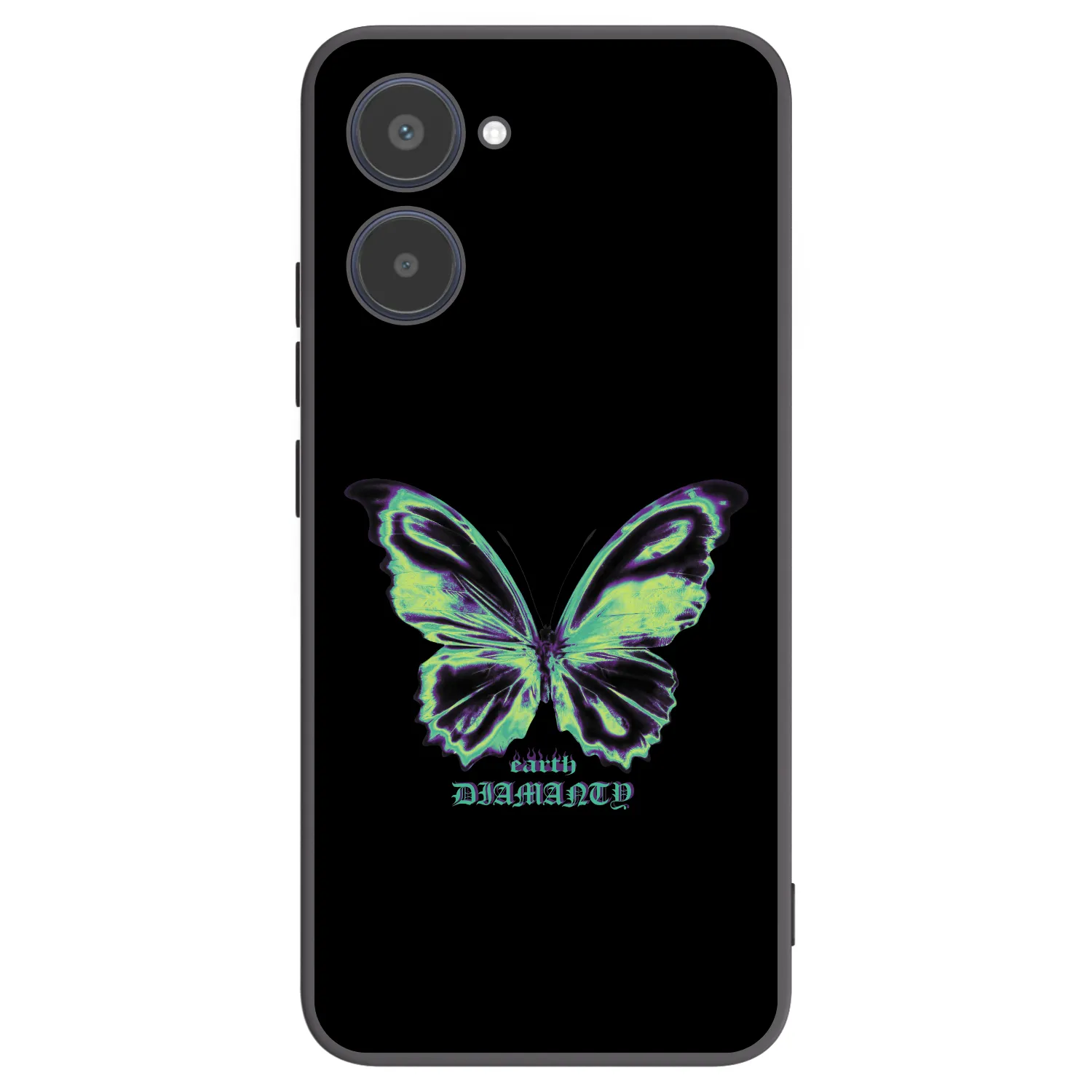 Picasee fekete szilikon tok az alábbi mobiltelefonokra Realme 10 4G - Diamanty Blue