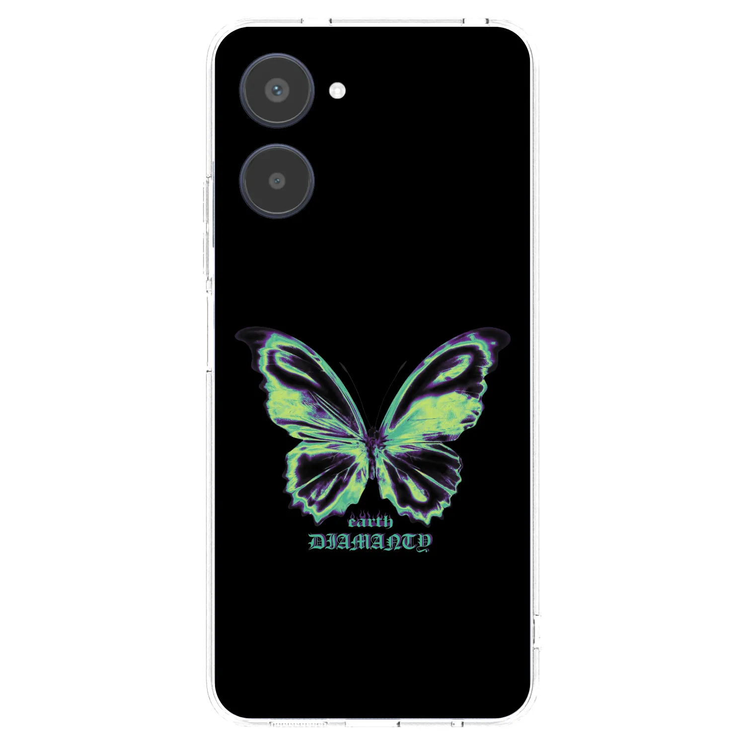 Picasee átlátszó szilikon tok az alábbi mobiltelefonokra Realme 10 4G - Diamanty Blue