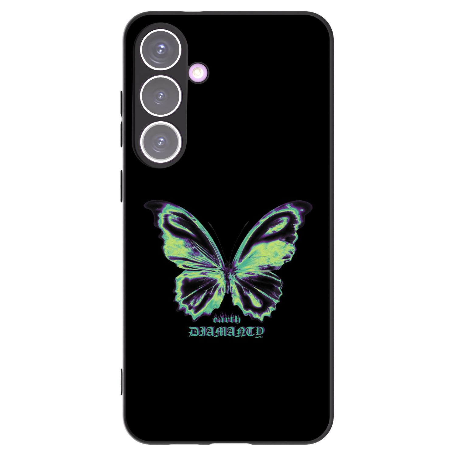 Picasee fekete szilikon tok az alábbi mobiltelefonokra Samsung Galaxy S24+ S926B 5G - Diamanty Blue