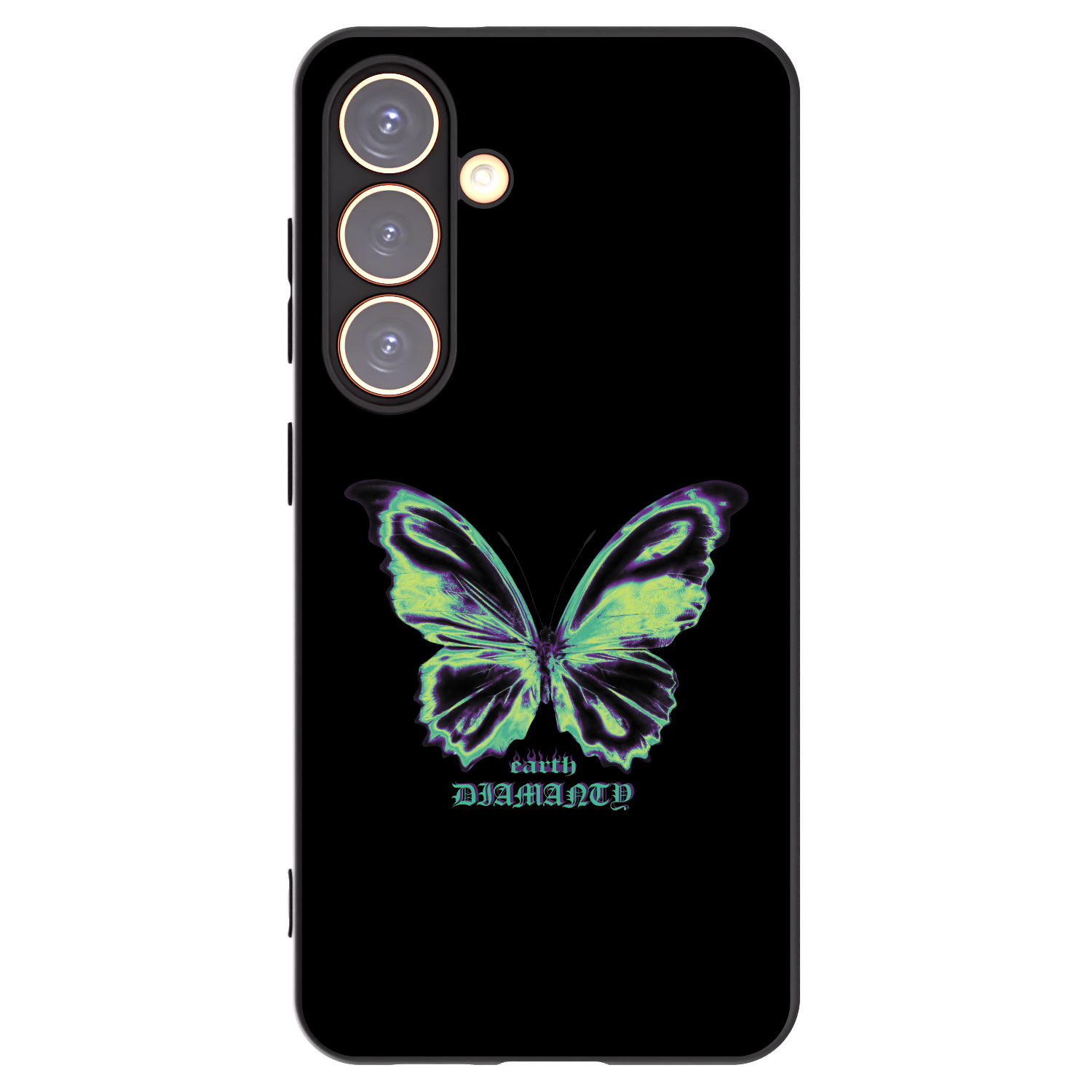 Picasee fekete szilikon tok az alábbi mobiltelefonokra Samsung Galaxy S24 S921B 5G - Diamanty Blue