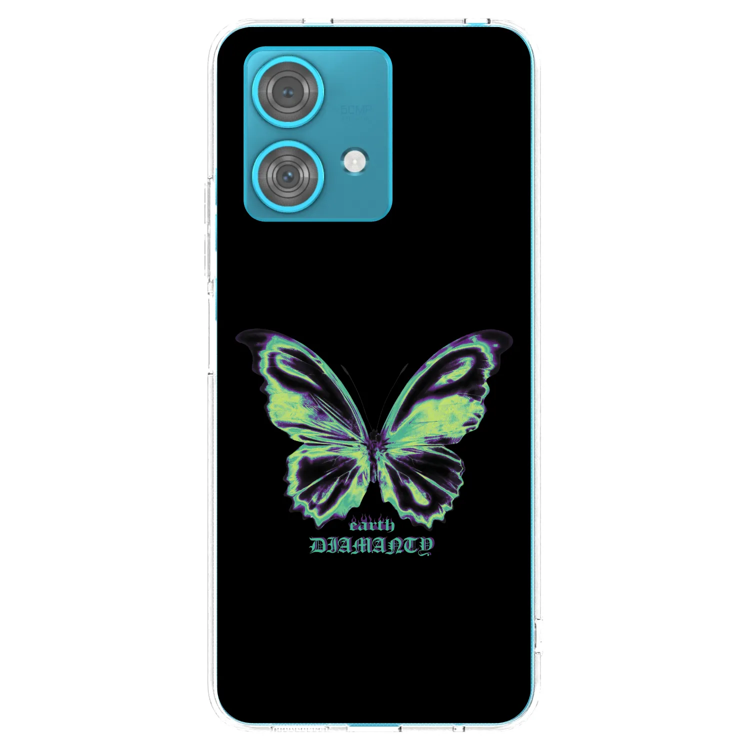Picasee átlátszó szilikon tok az alábbi mobiltelefonokra Motorola Edge 40 Neo - Diamanty Blue
