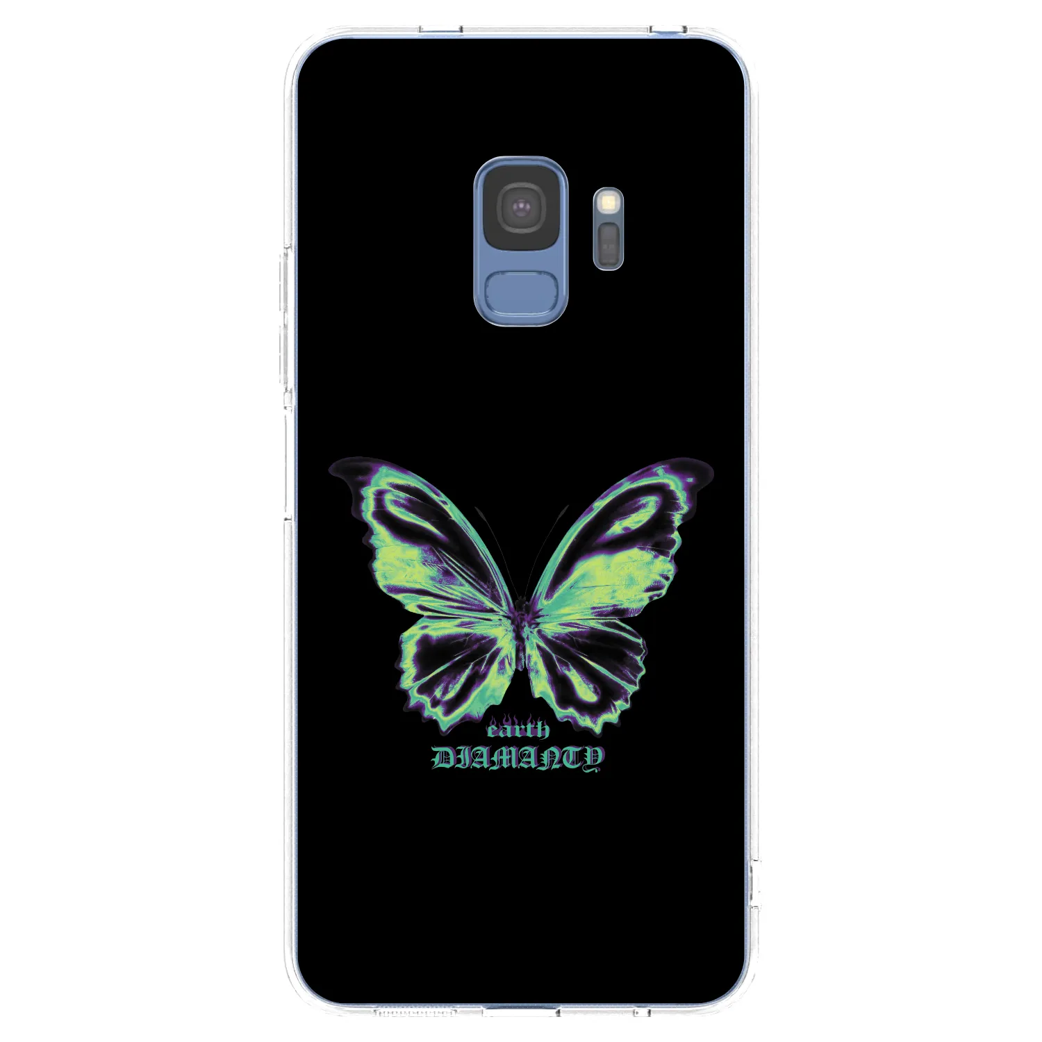 Picasee átlátszó szilikon tok az alábbi mobiltelefonokra Samsung Galaxy S9 G960F - Diamanty Blue