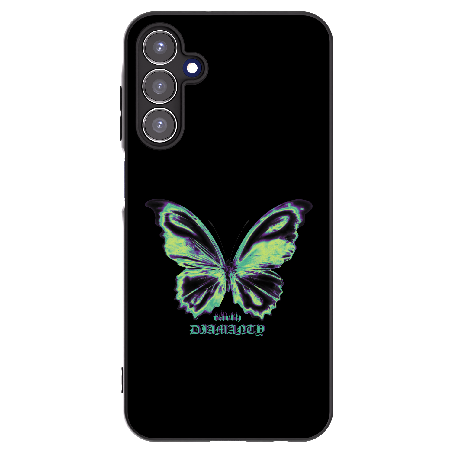 Picasee fekete szilikon tok az alábbi mobiltelefonokra Samsung Galaxy A15 A156B 5G - Diamanty Blue
