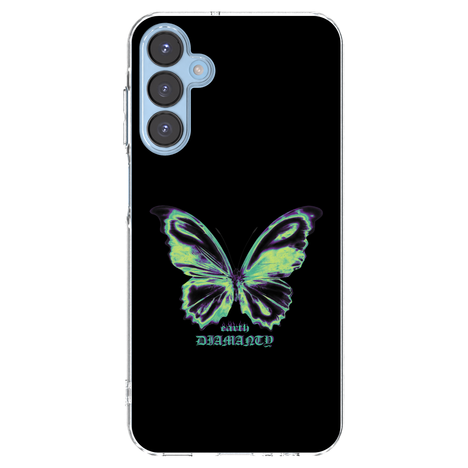 Picasee átlátszó szilikon tok az alábbi mobiltelefonokra Samsung Galaxy A15 A156B 5G - Diamanty Blue