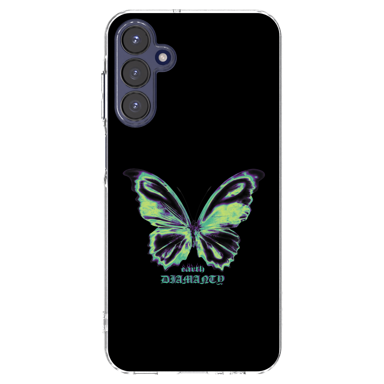 Picasee átlátszó szilikon tok az alábbi mobiltelefonokra Samsung Galaxy A15 A155F 4G - Diamanty Blue