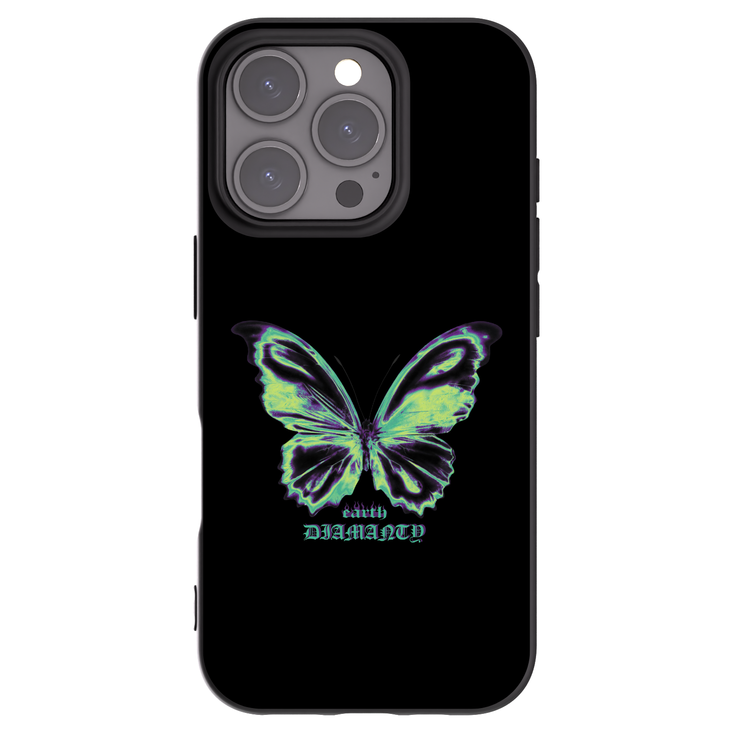 Picasee fekete szilikon tok az alábbi mobiltelefonokra Apple iPhone 16 Pro - Diamanty Blue