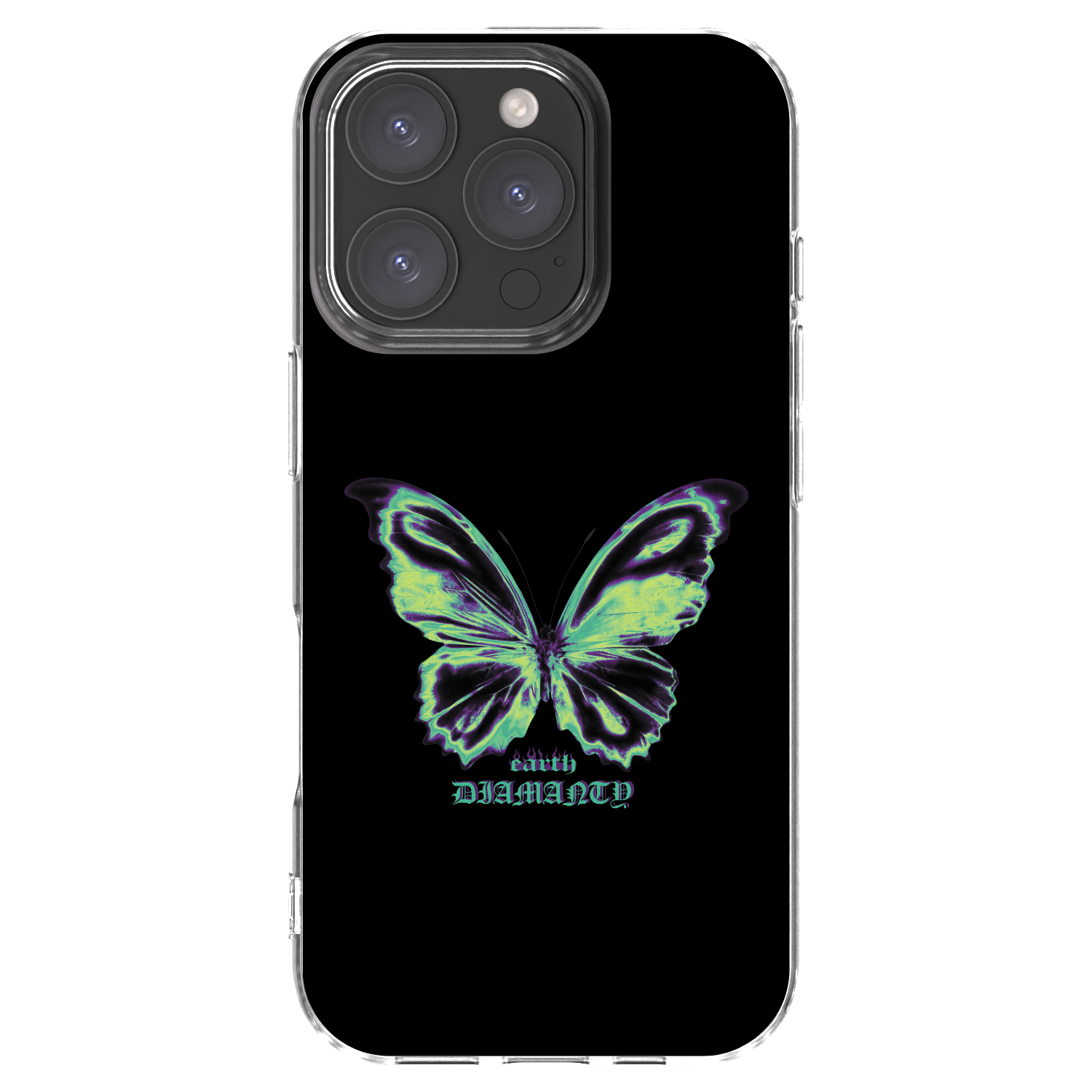 Picasee átlátszó szilikon tok az alábbi mobiltelefonokra Apple iPhone 16 Pro - Diamanty Blue