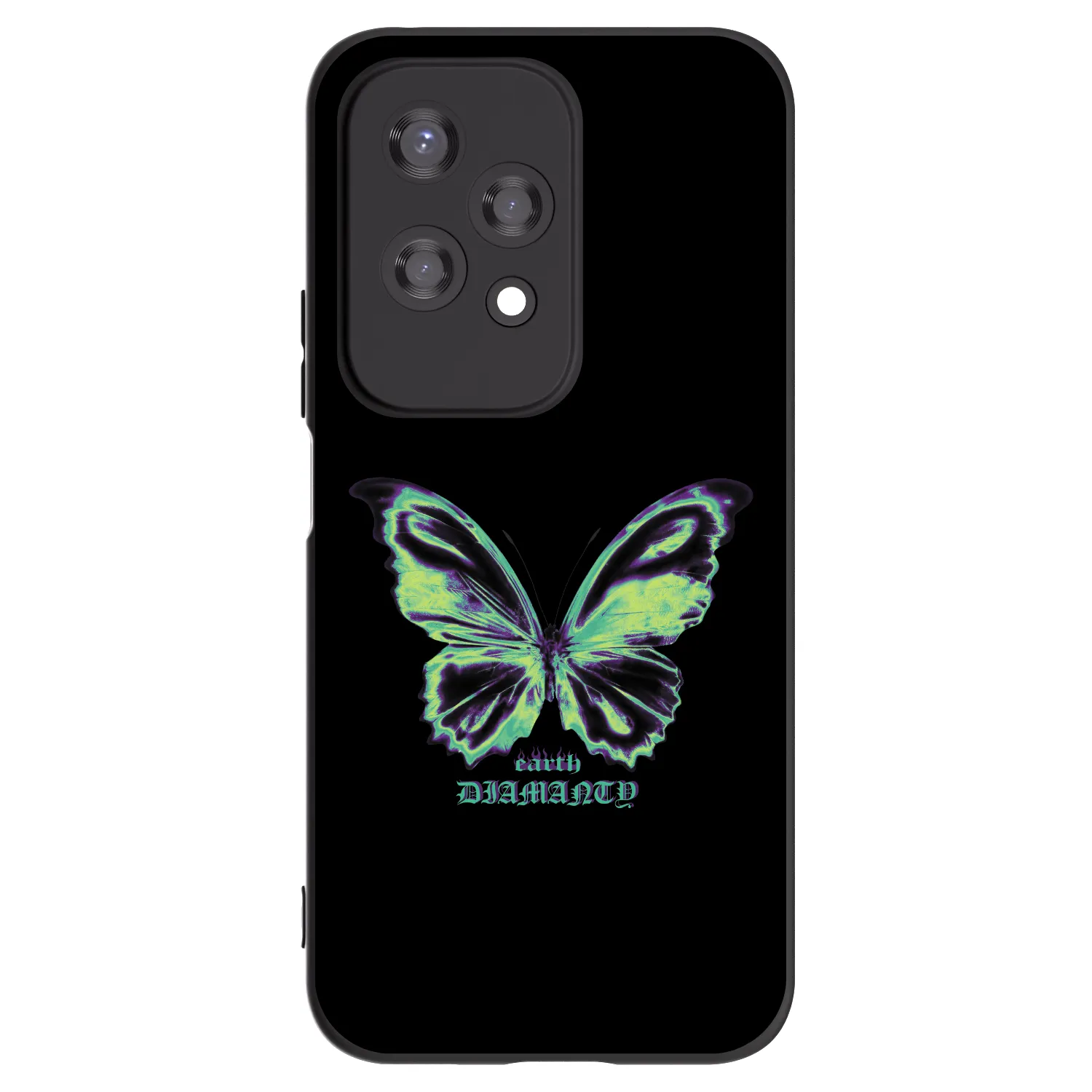 Picasee fekete szilikon tok az alábbi mobiltelefonokra Honor 200 Lite - Diamanty Blue