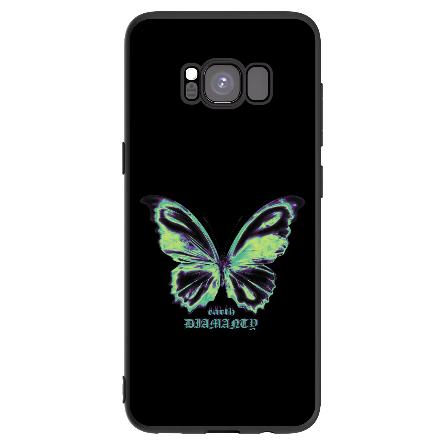 Picasee fekete szilikon tok az alábbi mobiltelefonokra Samsung Galaxy S8 G950F - Diamanty Blue
