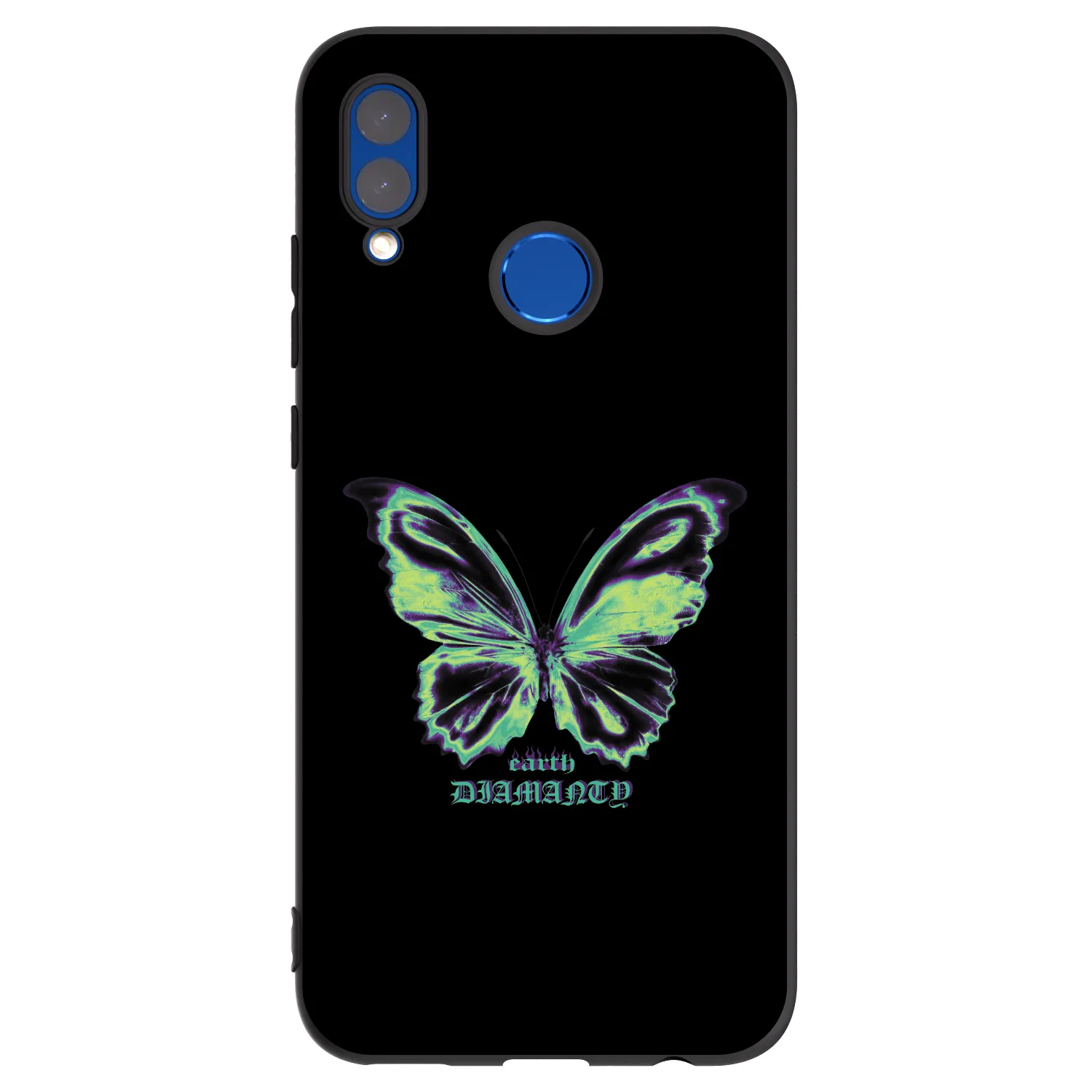 Picasee fekete szilikon tok az alábbi mobiltelefonokra Honor 10 Lite - Diamanty Blue