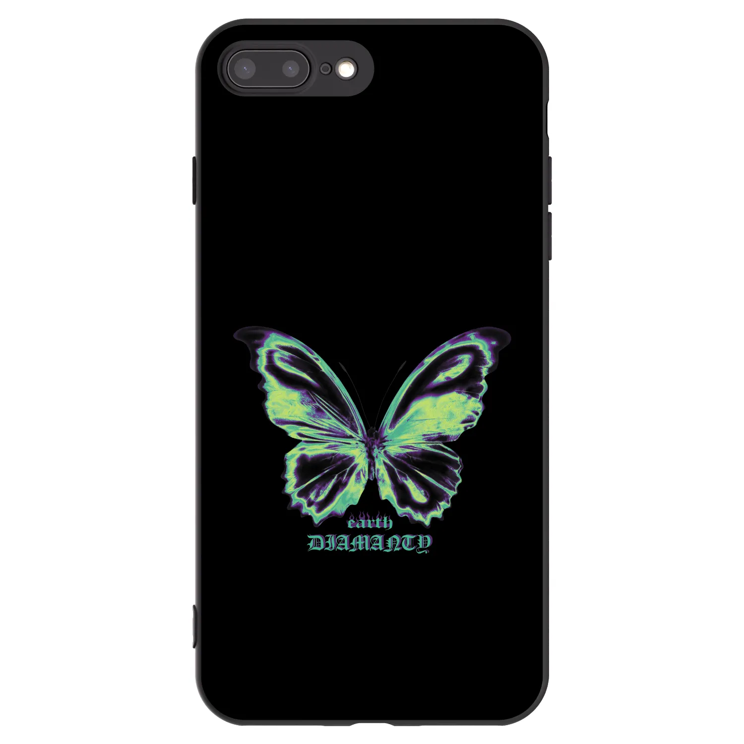 Picasee fekete szilikon tok az alábbi mobiltelefonokra Apple iPhone 8 Plus - Diamanty Blue