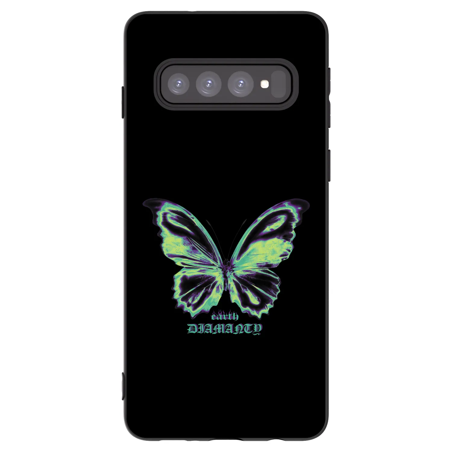 Picasee fekete szilikon tok az alábbi mobiltelefonokra Samsung Galaxy S10 G973 - Diamanty Blue