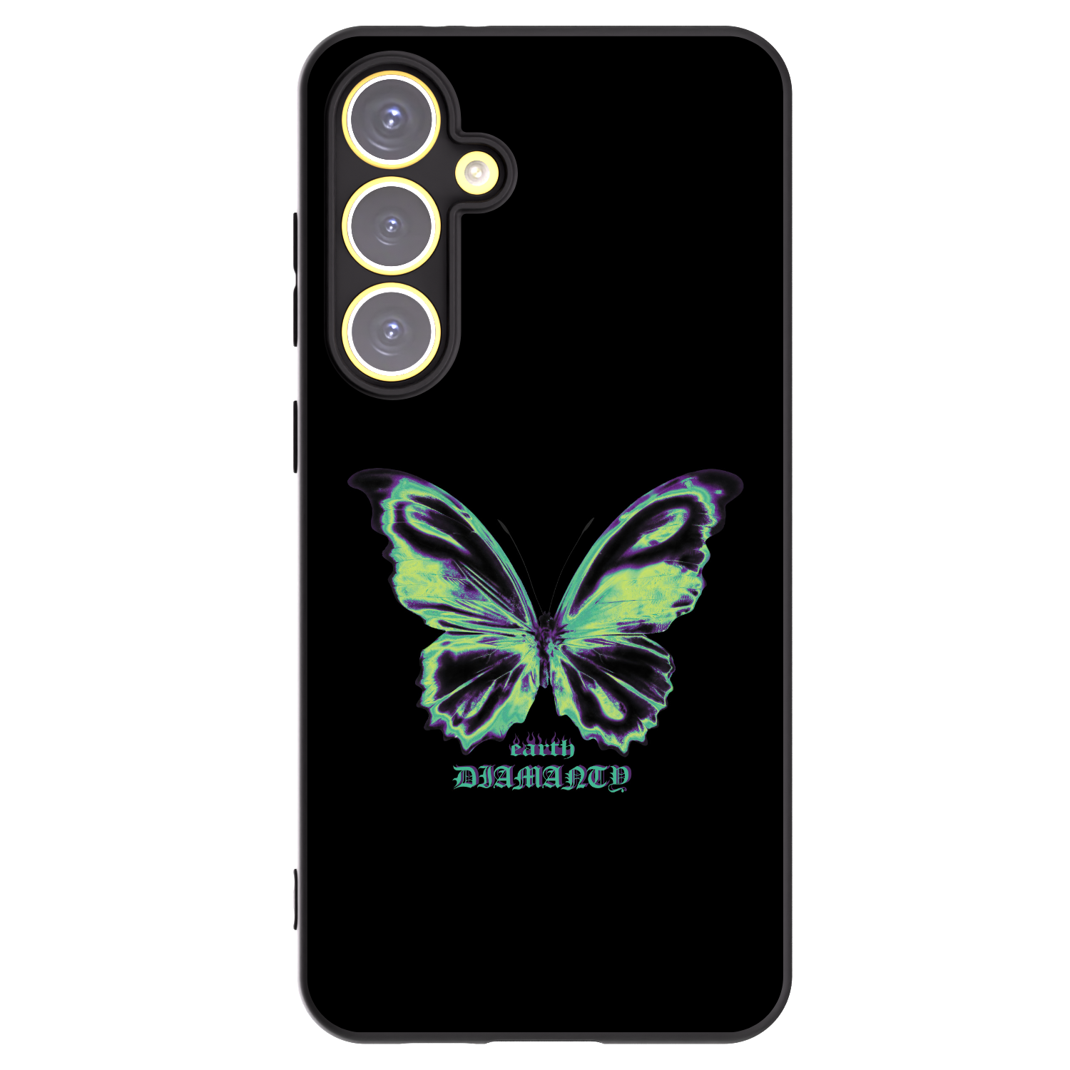 Picasee fekete szilikon tok az alábbi mobiltelefonokra Samsung Galaxy S24 FE S721B - Diamanty Blue